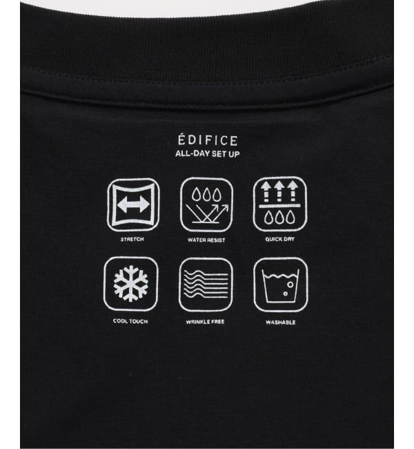 EDIFICE「【EDIFICE ALL-DAY SETUPシリーズ】2点セット プルオーバー Tシャツ&ショーツ」|シャツ・ブラウス|