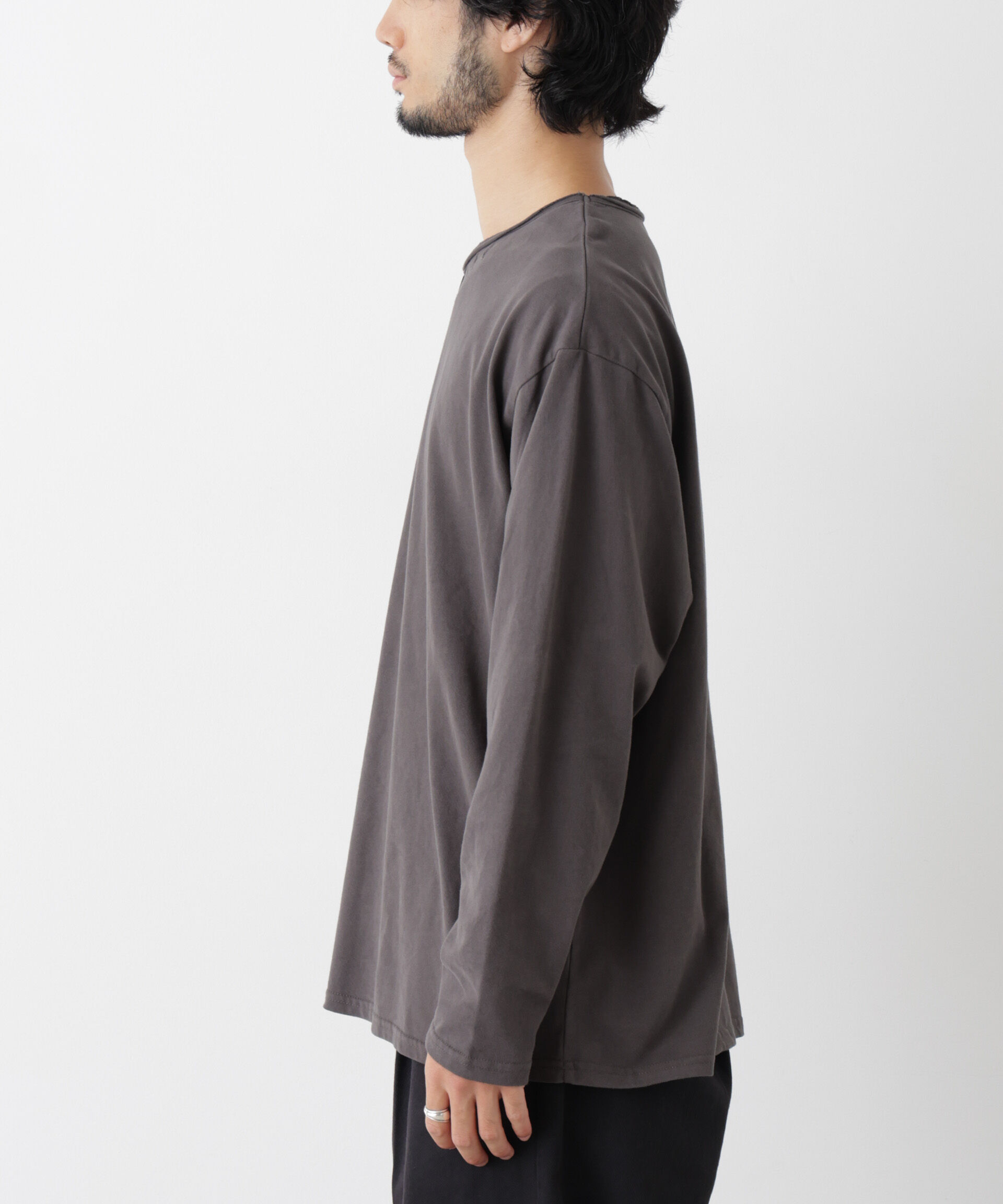 NANO universe「「surplus」デザインヘンリーネックTシャツ 長袖」|Tシャツ・カットソー|