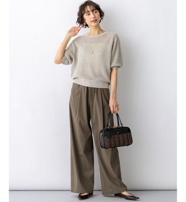 23区「ナチュラルスラブストレッチ ワイドパンツ」|その他|