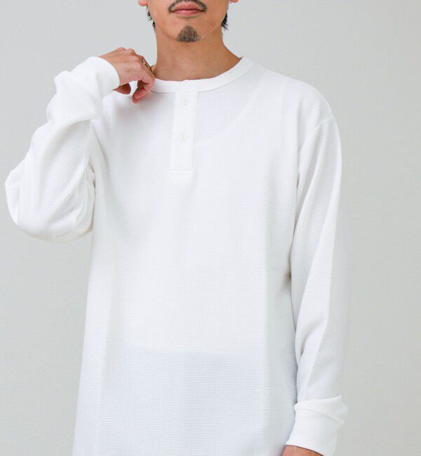 GLOSTER「ワッフルヘンリーネックロンＴ」|Tシャツ・カットソー|
