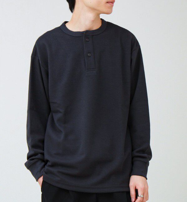 GLOSTER「ワッフルヘンリーネックロンＴ」|Tシャツ・カットソー|