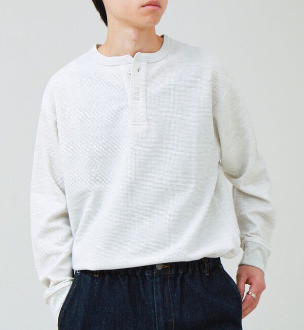 GLOSTER「ワッフルヘンリーネックロンＴ」|Tシャツ・カットソー|