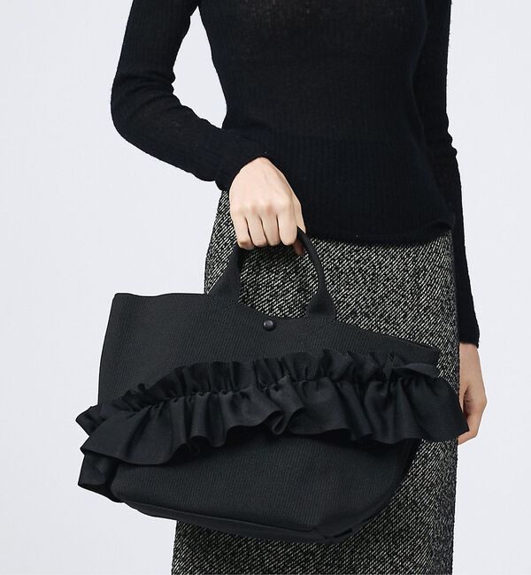 Rouge vif「【ROOTOTE/ルートート】EU.デリ.ルフルラッフル-B/トートバッグ」|トートバッグ|ブラック