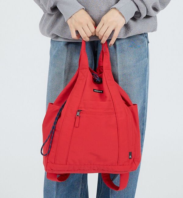 Rouge vif「【ROOTOTE/ルートート】SC.セオルー．ドローストリング-B/トートバッグ」|トートバッグ|レッド