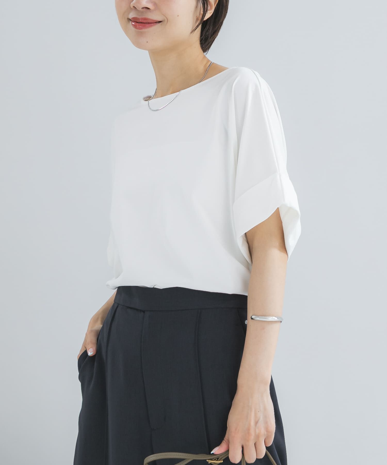 URBAN RESEARCH ROSSO「UVカットデザインスリーブプルオーバー」|Tシャツ・カットソー|
