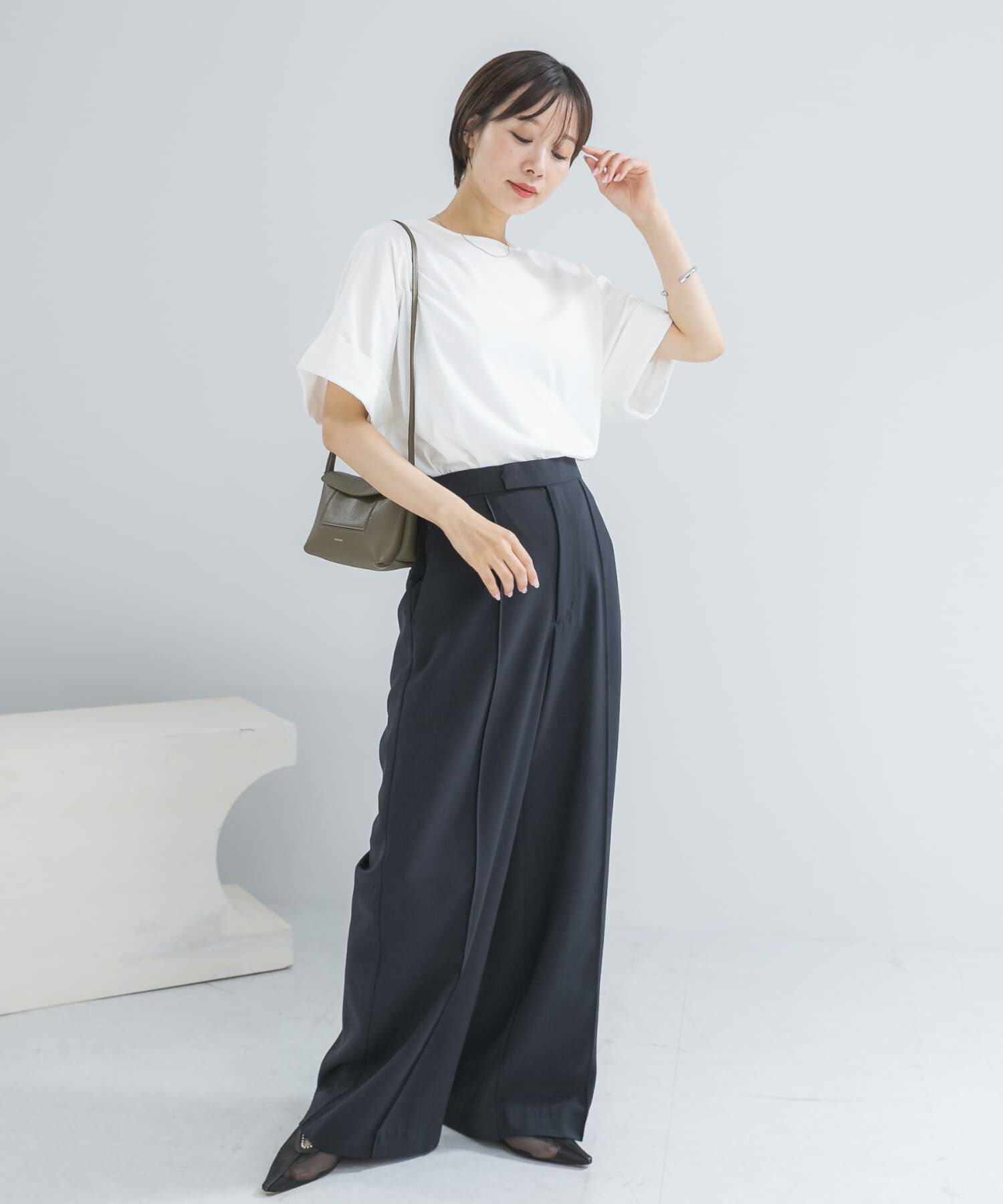 URBAN RESEARCH ROSSO「UVカットデザインスリーブプルオーバー」|Tシャツ・カットソー|