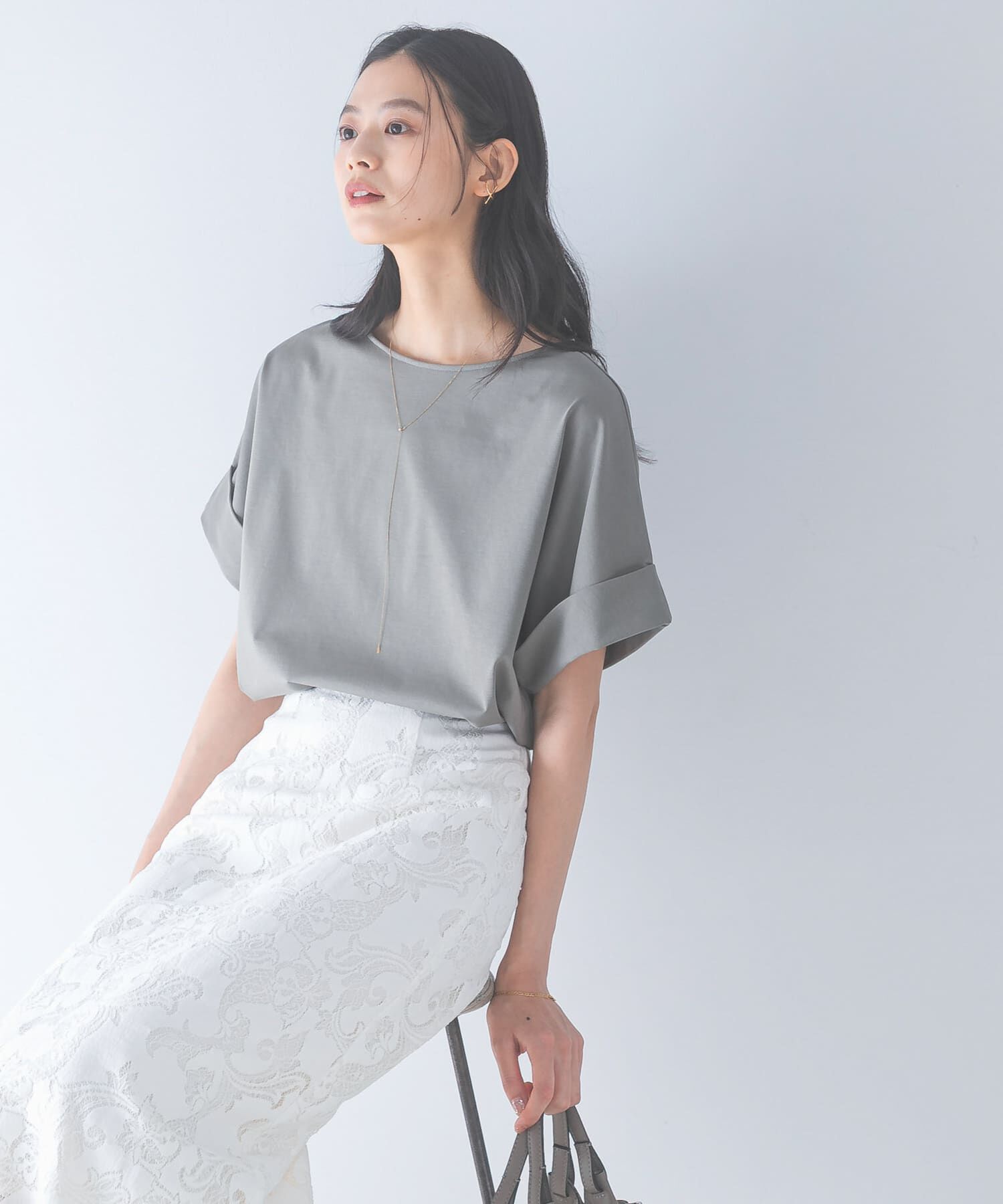 URBAN RESEARCH ROSSO「UVカットデザインスリーブプルオーバー」|Tシャツ・カットソー|