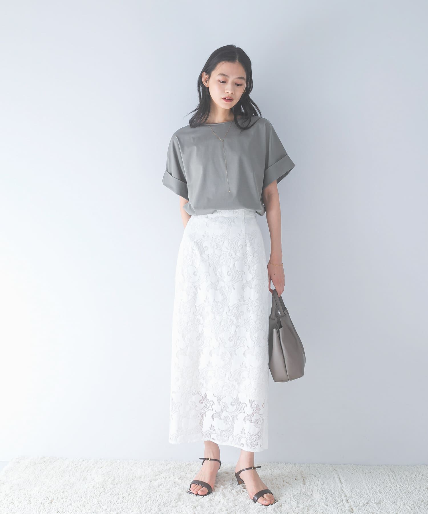 URBAN RESEARCH ROSSO「UVカットデザインスリーブプルオーバー」|Tシャツ・カットソー|