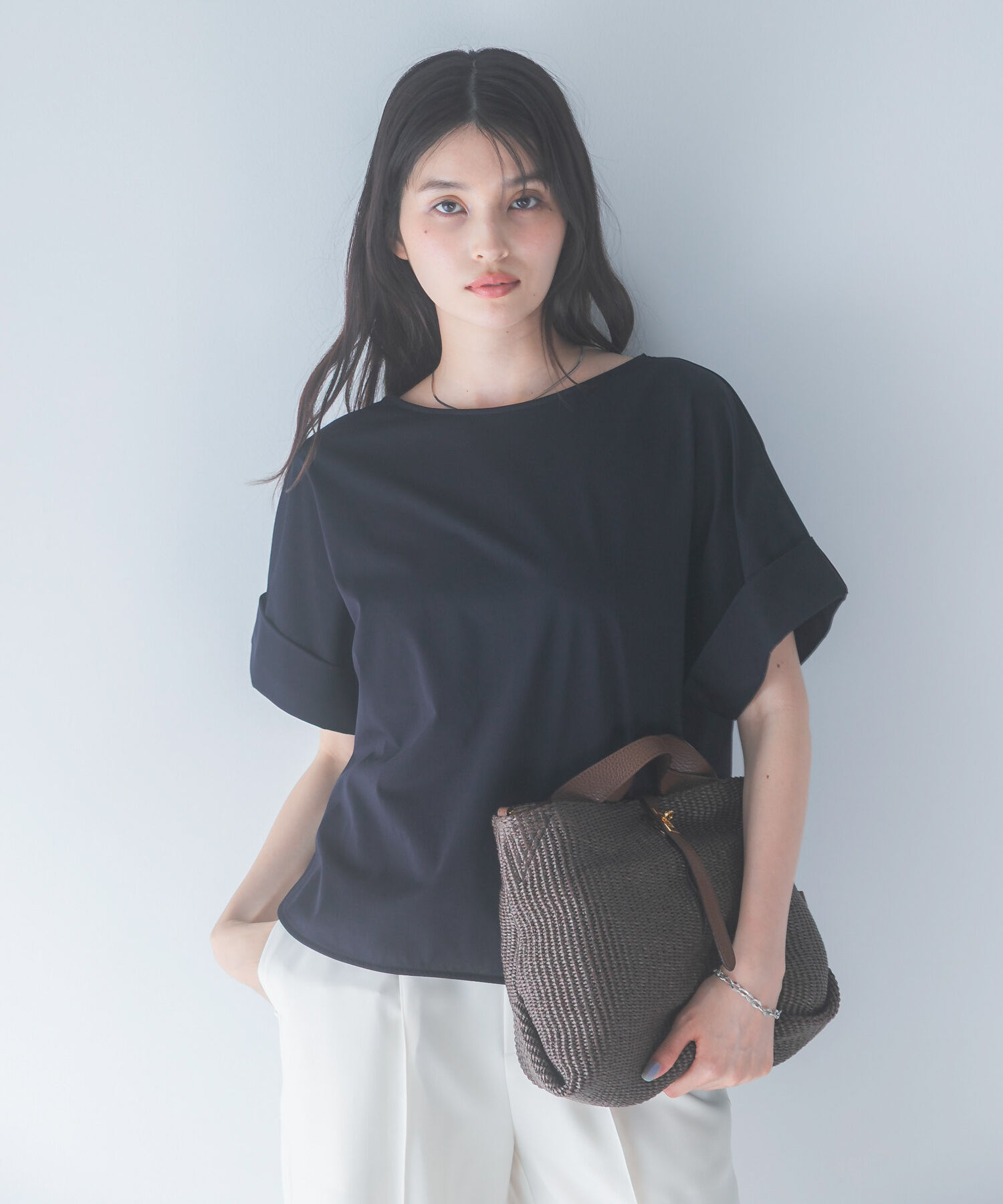 URBAN RESEARCH ROSSO「UVカットデザインスリーブプルオーバー」|Tシャツ・カットソー|
