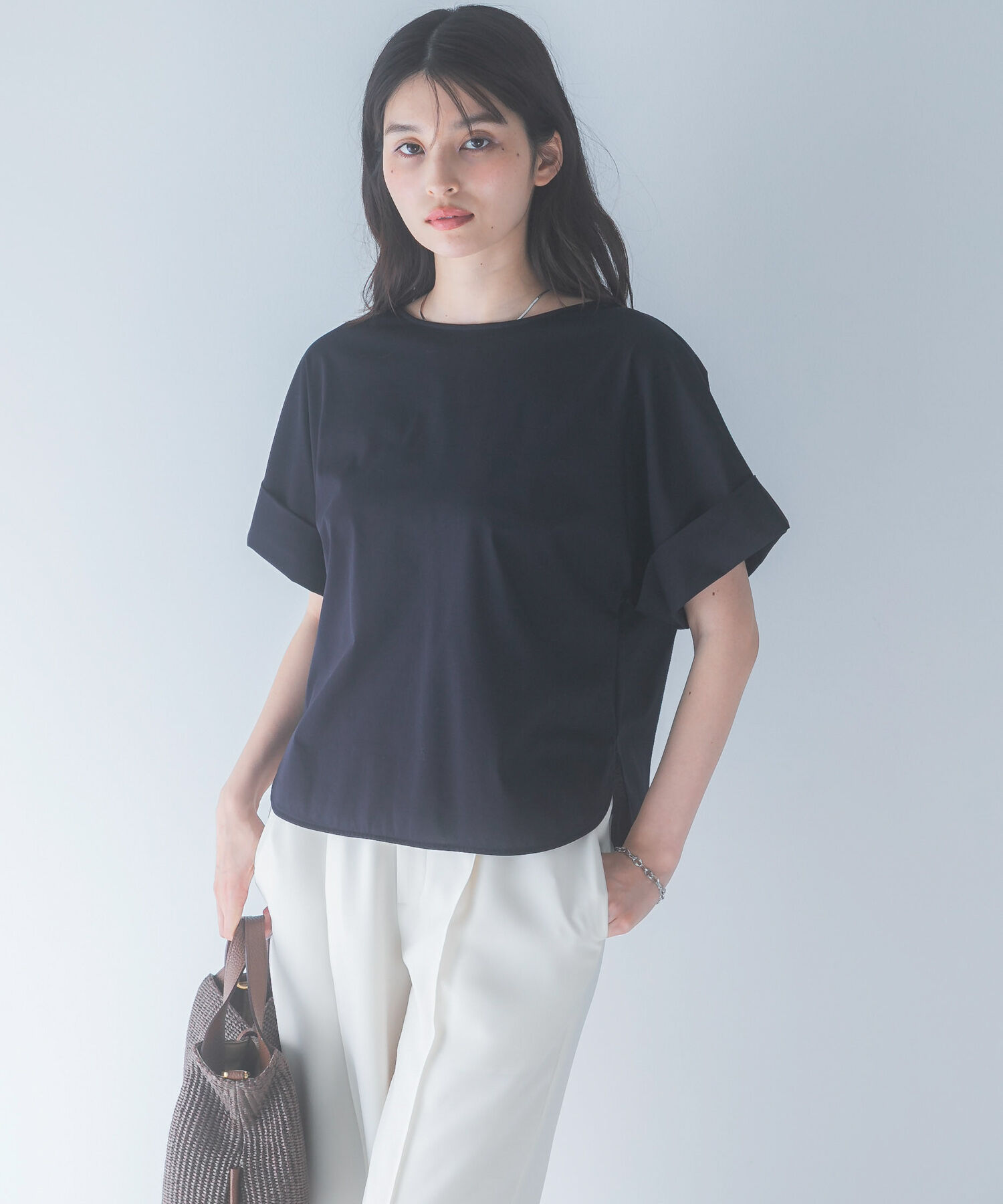 URBAN RESEARCH ROSSO「UVカットデザインスリーブプルオーバー」|Tシャツ・カットソー|