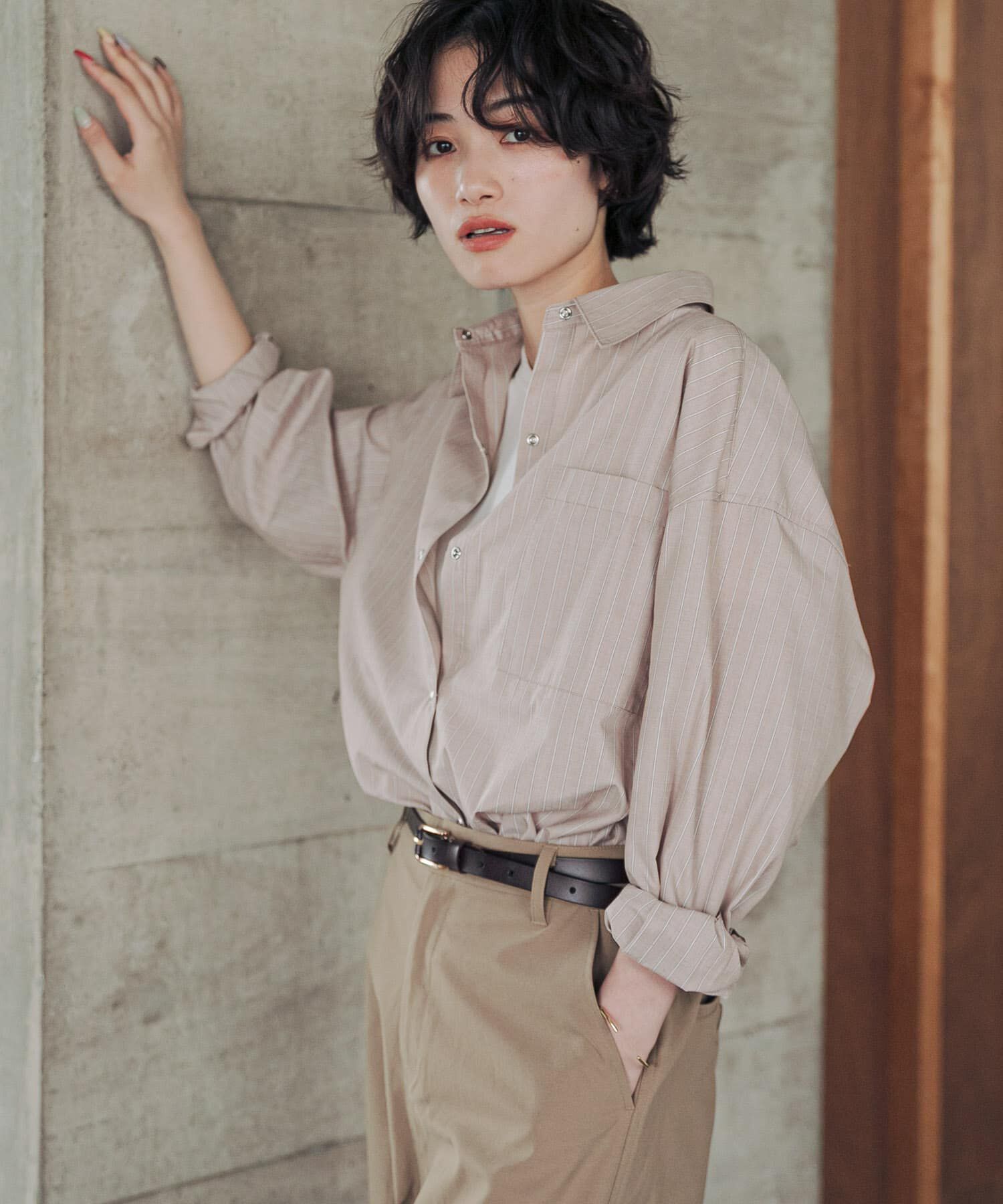 URBAN RESEARCH DOORS「『速乾/イージーケア/UVカット』『UR TECH』Aircareリングドットシャツ 26AW」|シャツ・ブラウス|