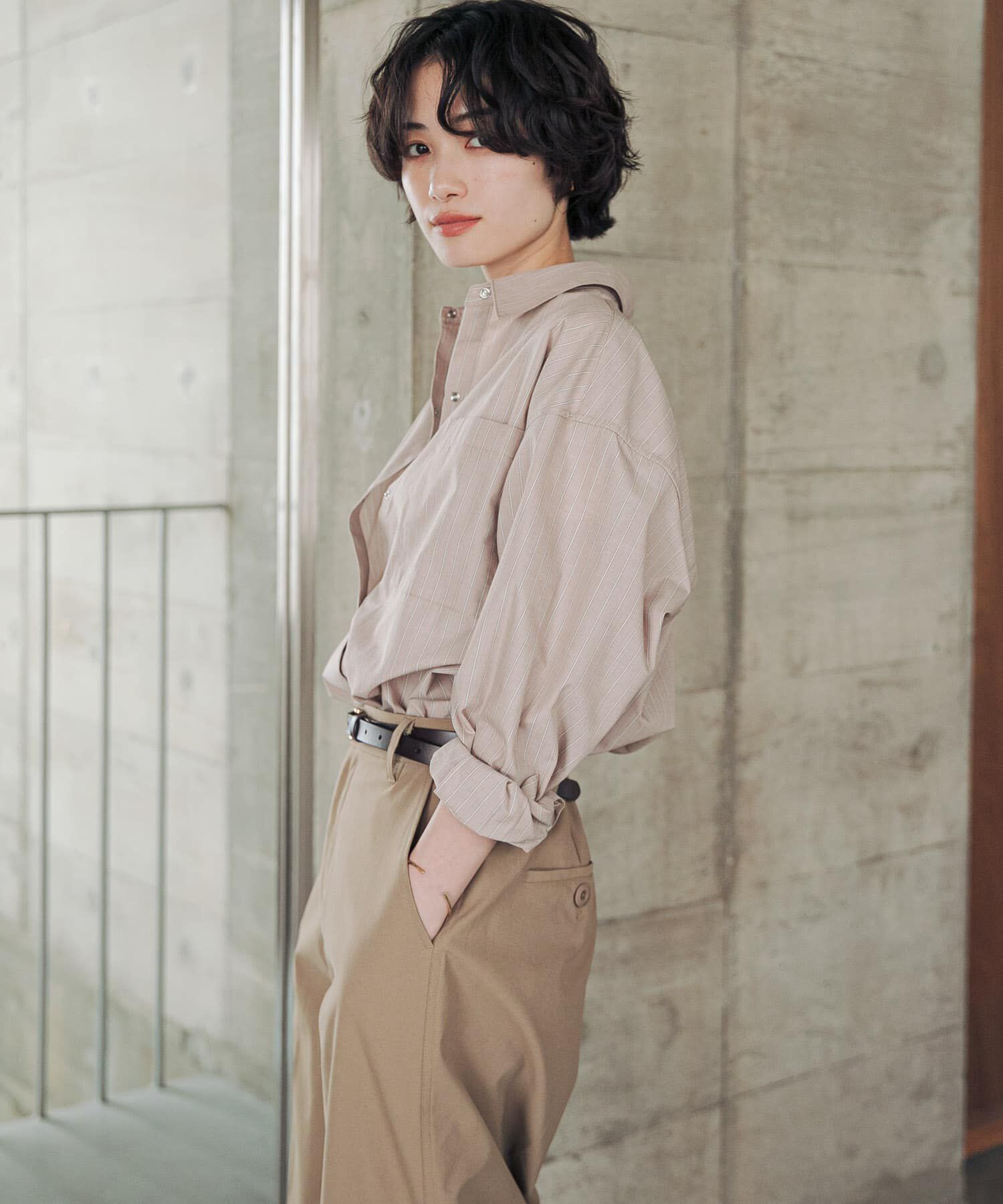 URBAN RESEARCH DOORS「『速乾/イージーケア/UVカット』『UR TECH』Aircareリングドットシャツ 26AW」|シャツ・ブラウス|