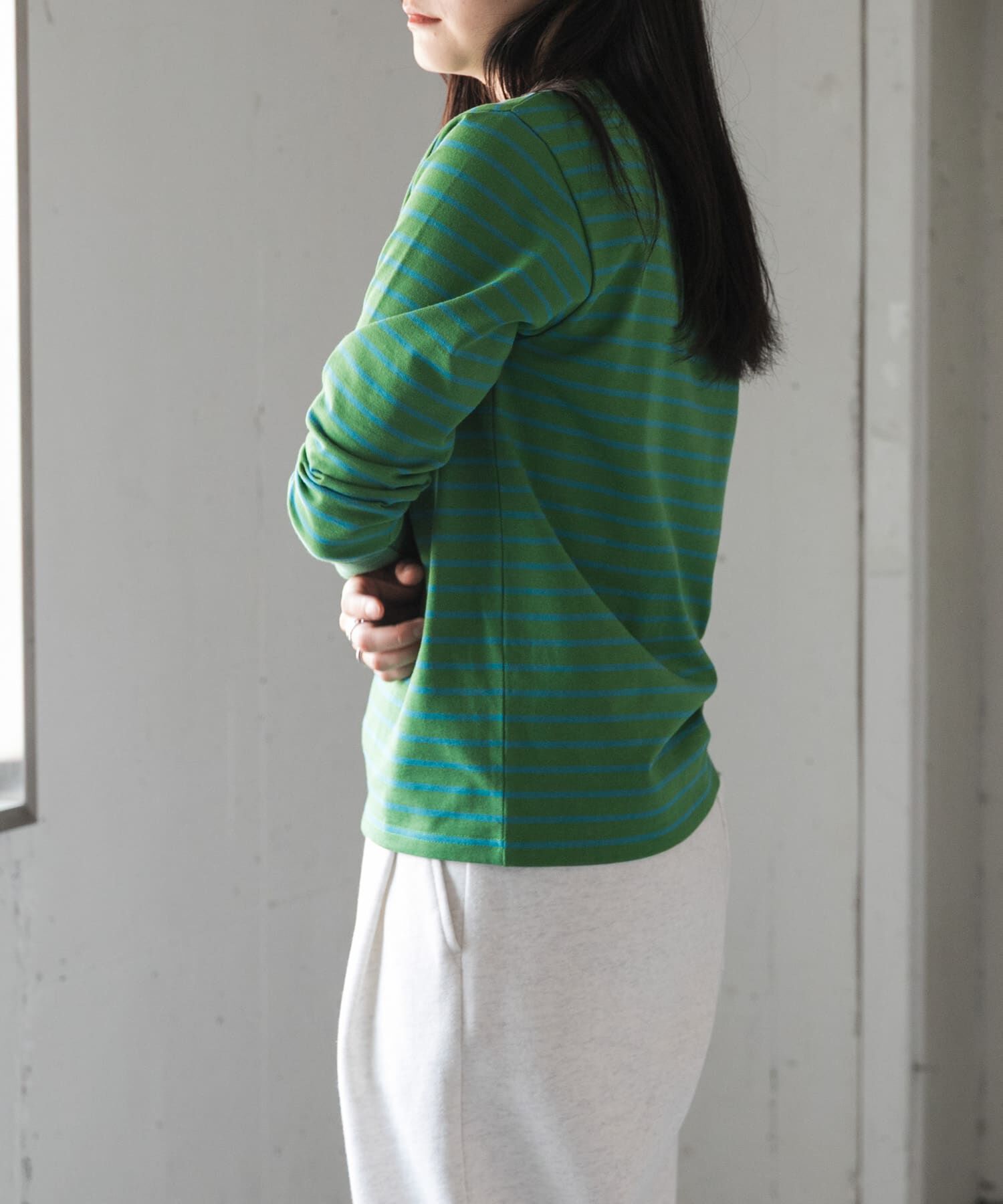 URBAN RESEARCH DOORS「FORK&SPOON　ボートネックボーダー」|Tシャツ・カットソー|