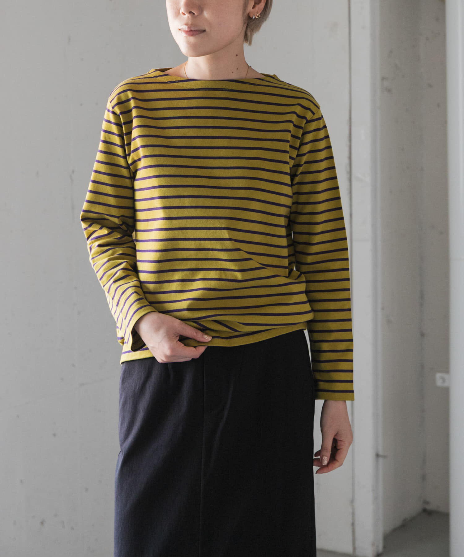 URBAN RESEARCH DOORS「FORK&SPOON　ボートネックボーダー」|Tシャツ・カットソー|