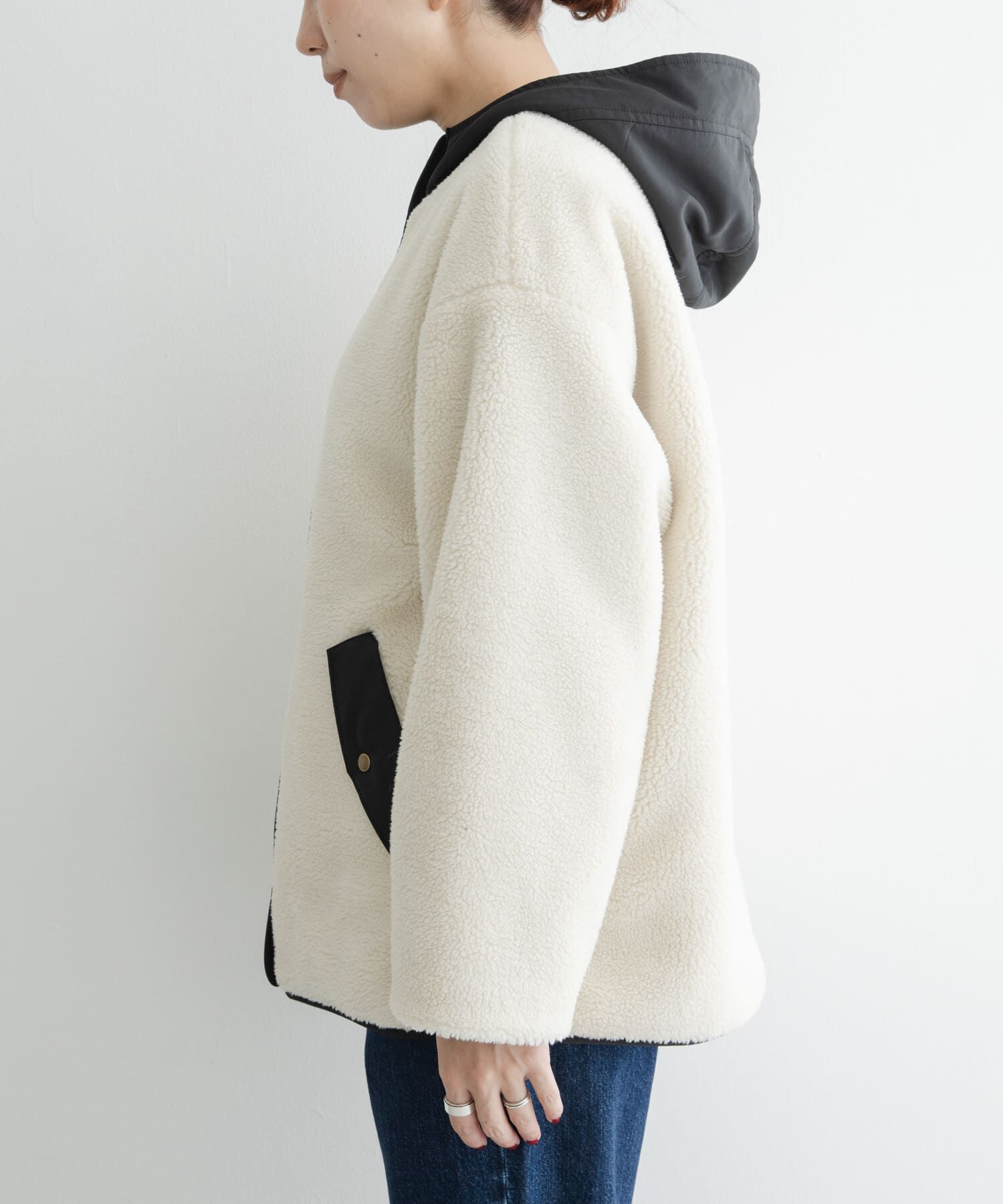 Sonny Label 「リバーシブルボア撥水ショートコート」|ダウン|