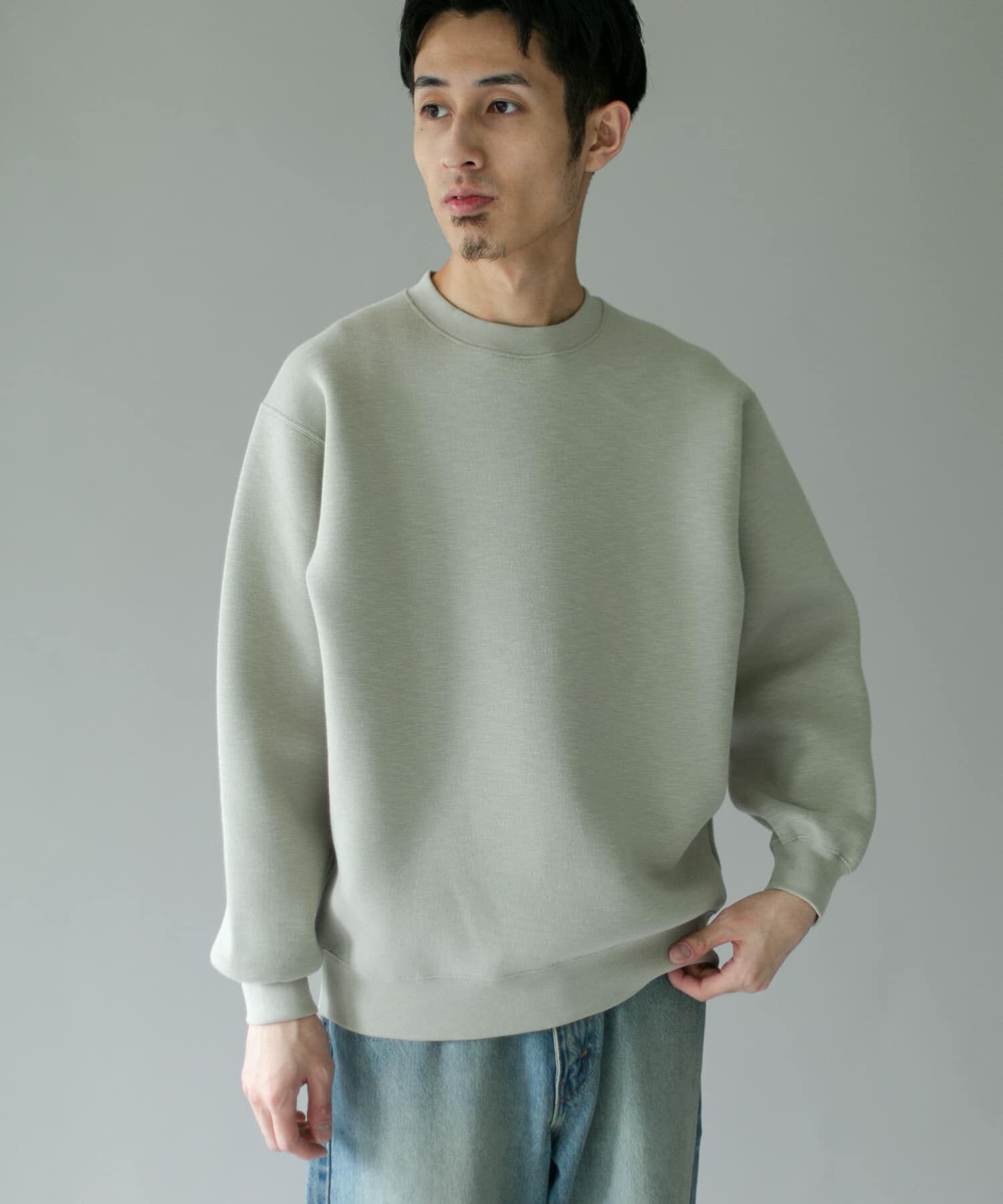 URBAN RESEARCH DOORS「スラブダンボールクルーネックロングスリーブTシャツ」|Tシャツ・カットソー|