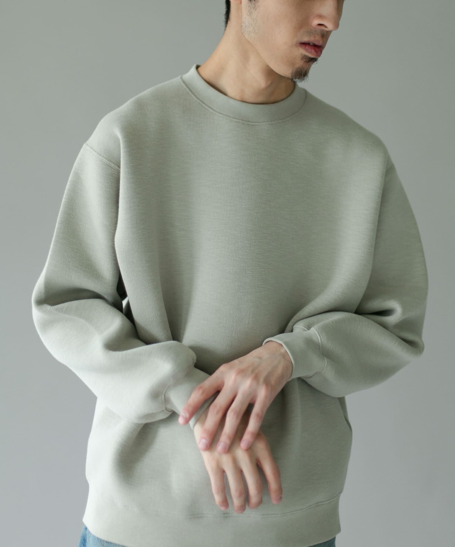 URBAN RESEARCH DOORS「スラブダンボールクルーネックロングスリーブTシャツ」|Tシャツ・カットソー|