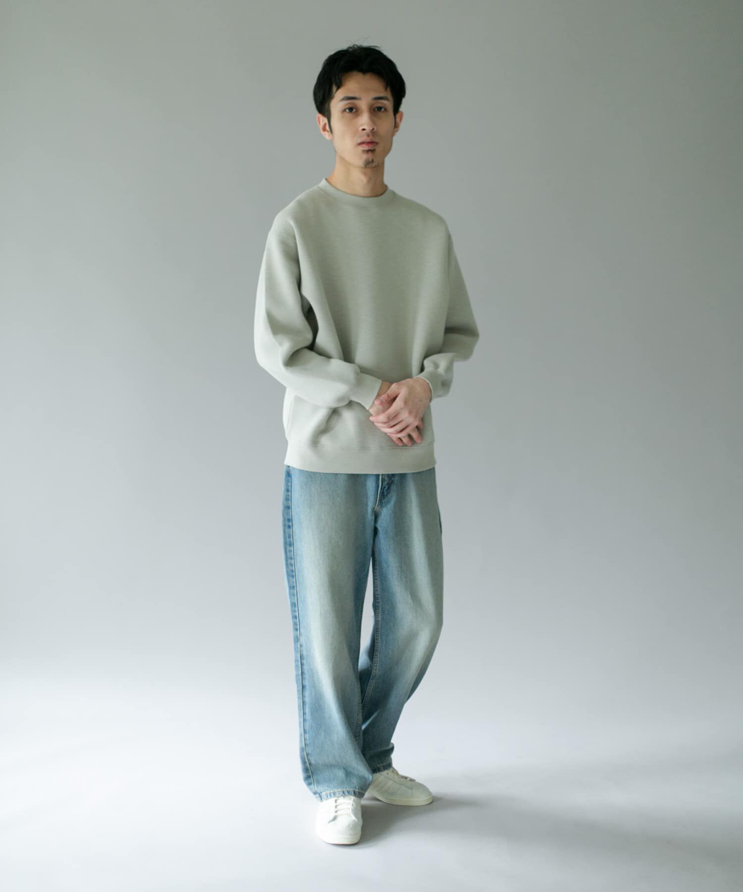 URBAN RESEARCH DOORS「スラブダンボールクルーネックロングスリーブTシャツ」|Tシャツ・カットソー|