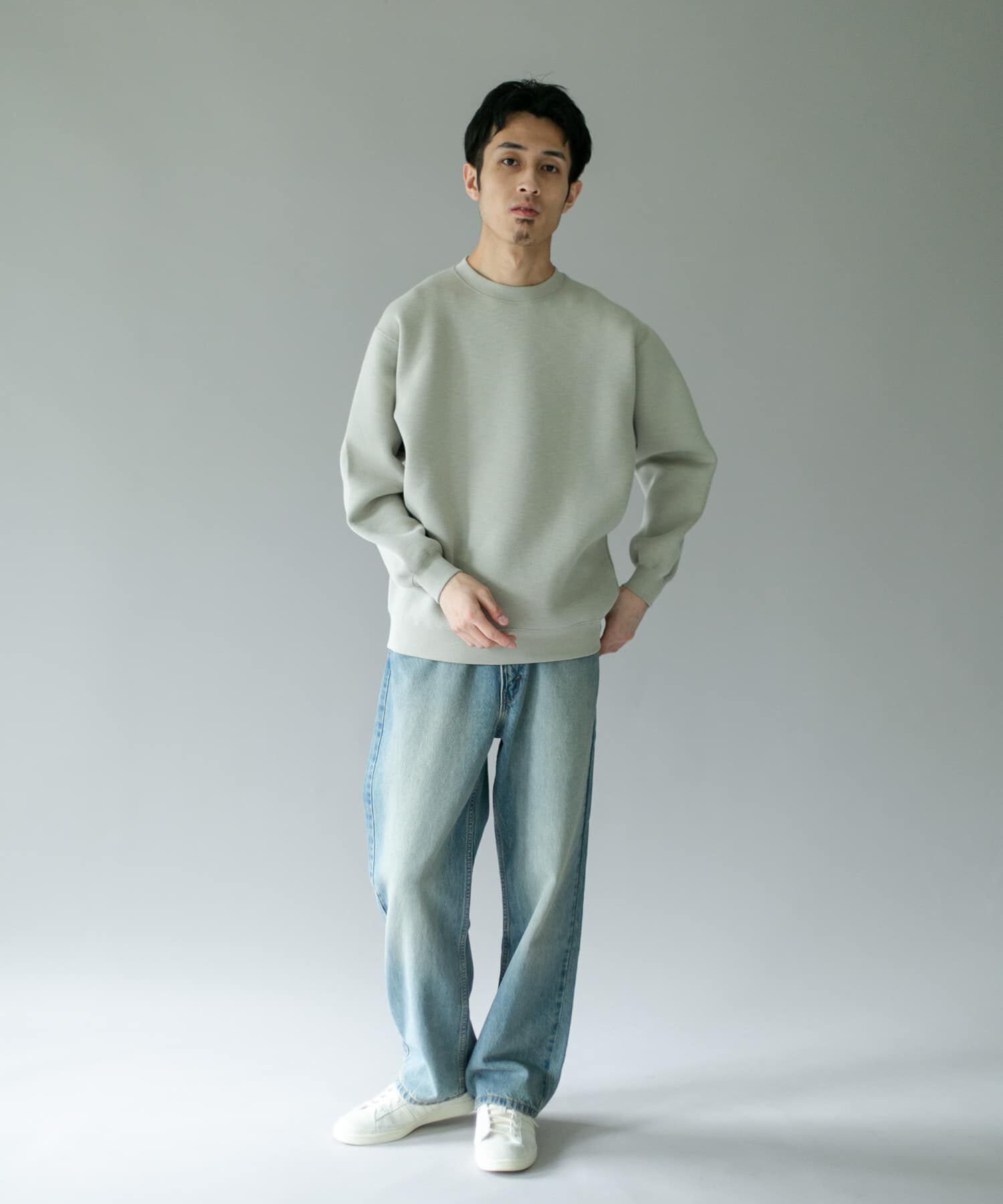URBAN RESEARCH DOORS「スラブダンボールクルーネックロングスリーブTシャツ」|Tシャツ・カットソー|