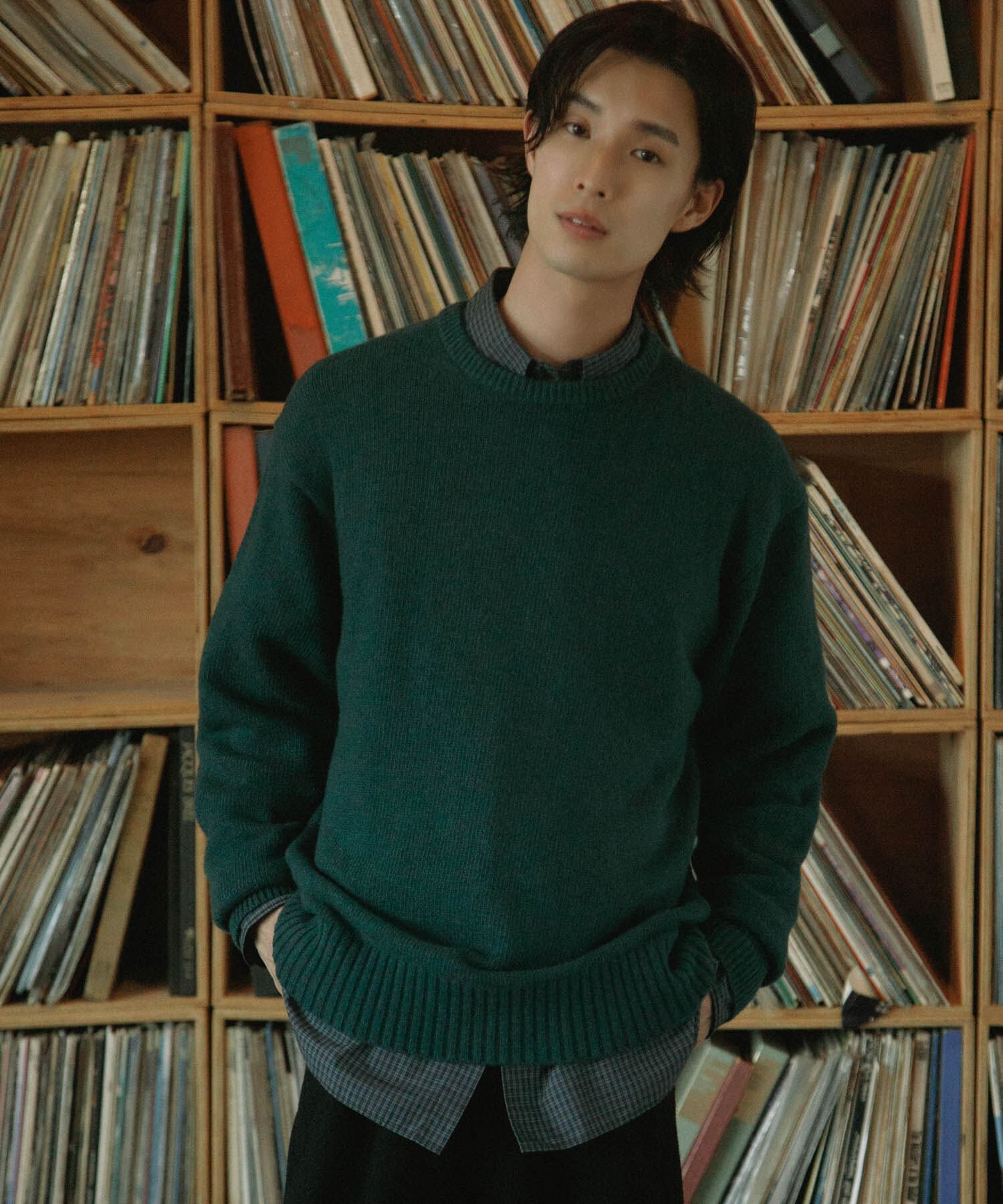URBAN RESEARCH DOORS「Lamb Wool Crew-Neck Knit」|ニット・セーター|