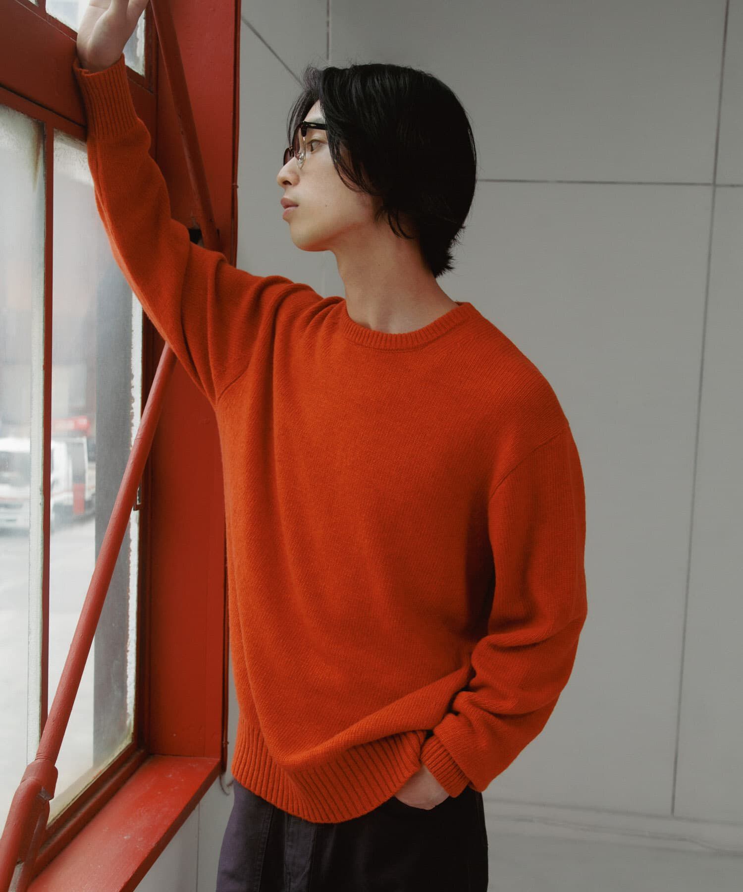 URBAN RESEARCH DOORS「Lamb Wool Crew-Neck Knit」|ニット・セーター|