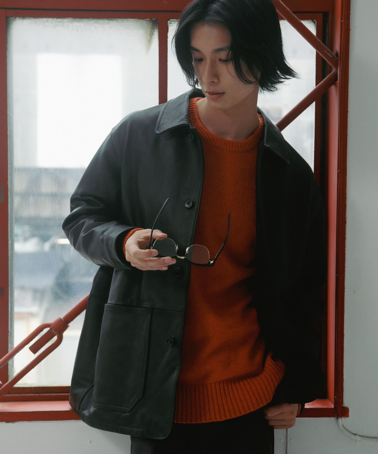 URBAN RESEARCH DOORS「Lamb Wool Crew-Neck Knit」|ニット・セーター|