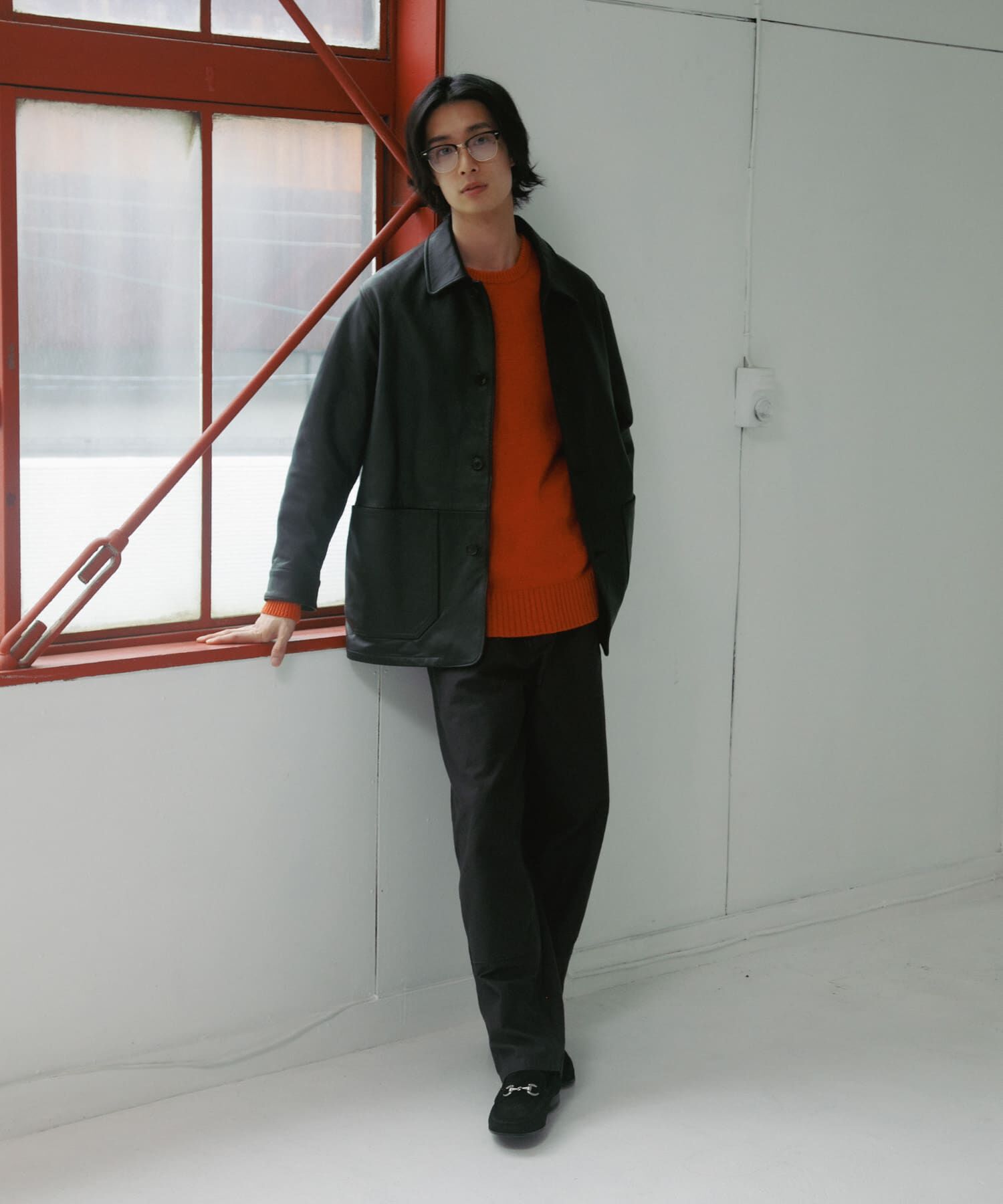 URBAN RESEARCH DOORS「Lamb Wool Crew-Neck Knit」|ニット・セーター|