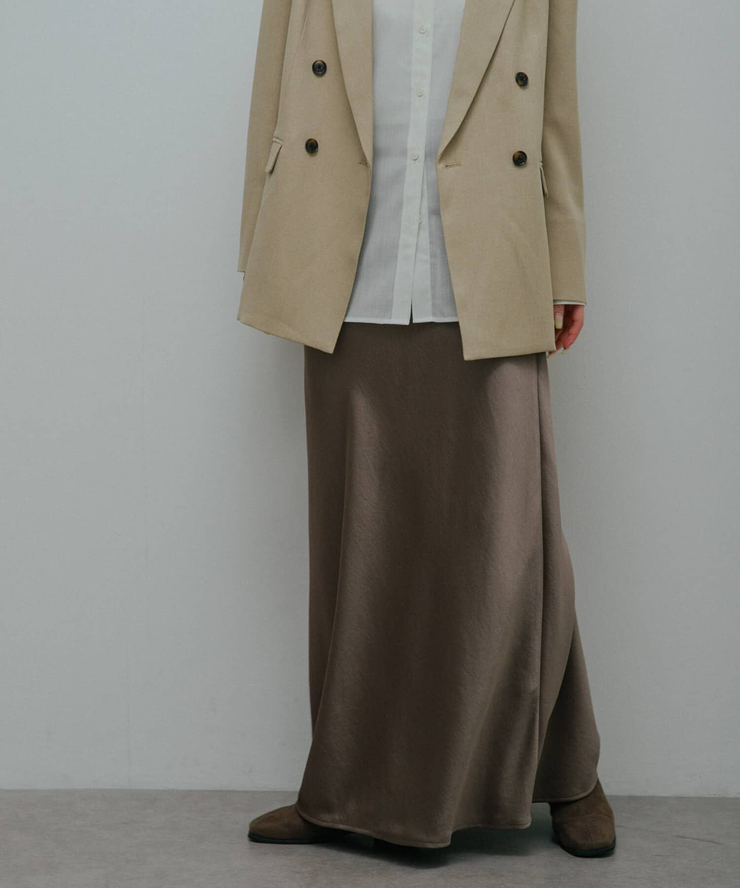URBAN RESEARCH DOORS「Relax Bias I-Line Skirt」|スカート|モカ