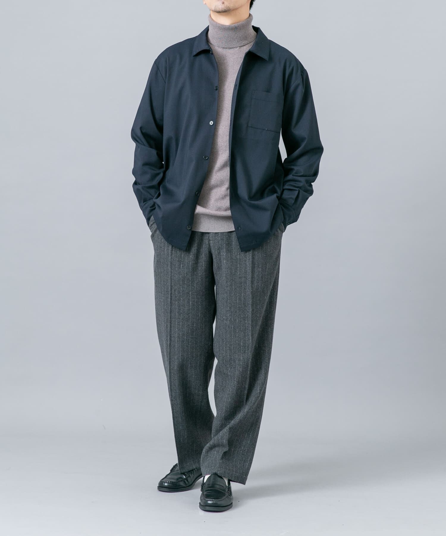 URBAN RESEARCH ROSSO「『セットアップ対応/防シワ』ストレッチウールリラックスシャツ」|シャツ・ブラウス|