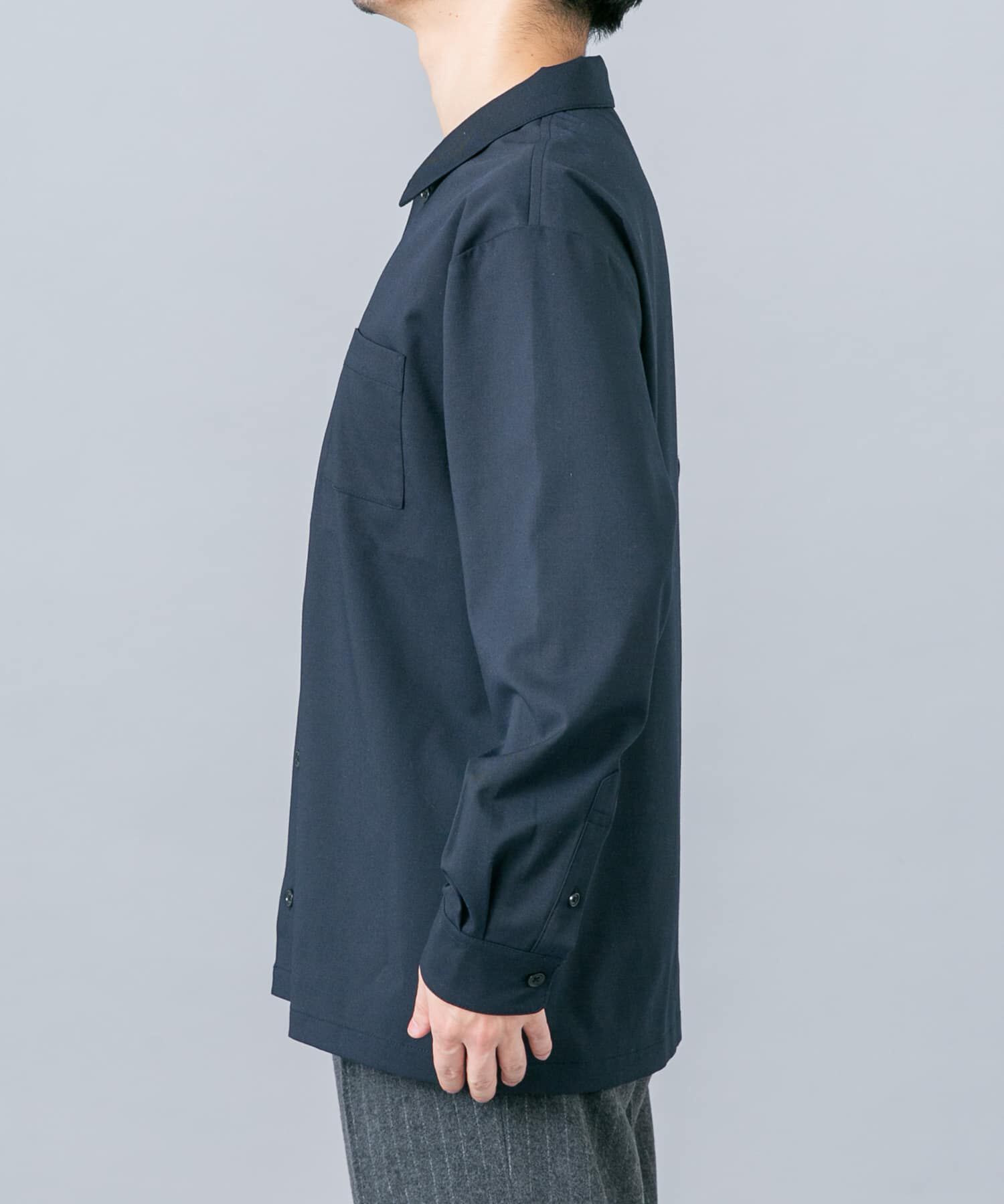 URBAN RESEARCH ROSSO「『セットアップ対応/防シワ』ストレッチウールリラックスシャツ」|シャツ・ブラウス|