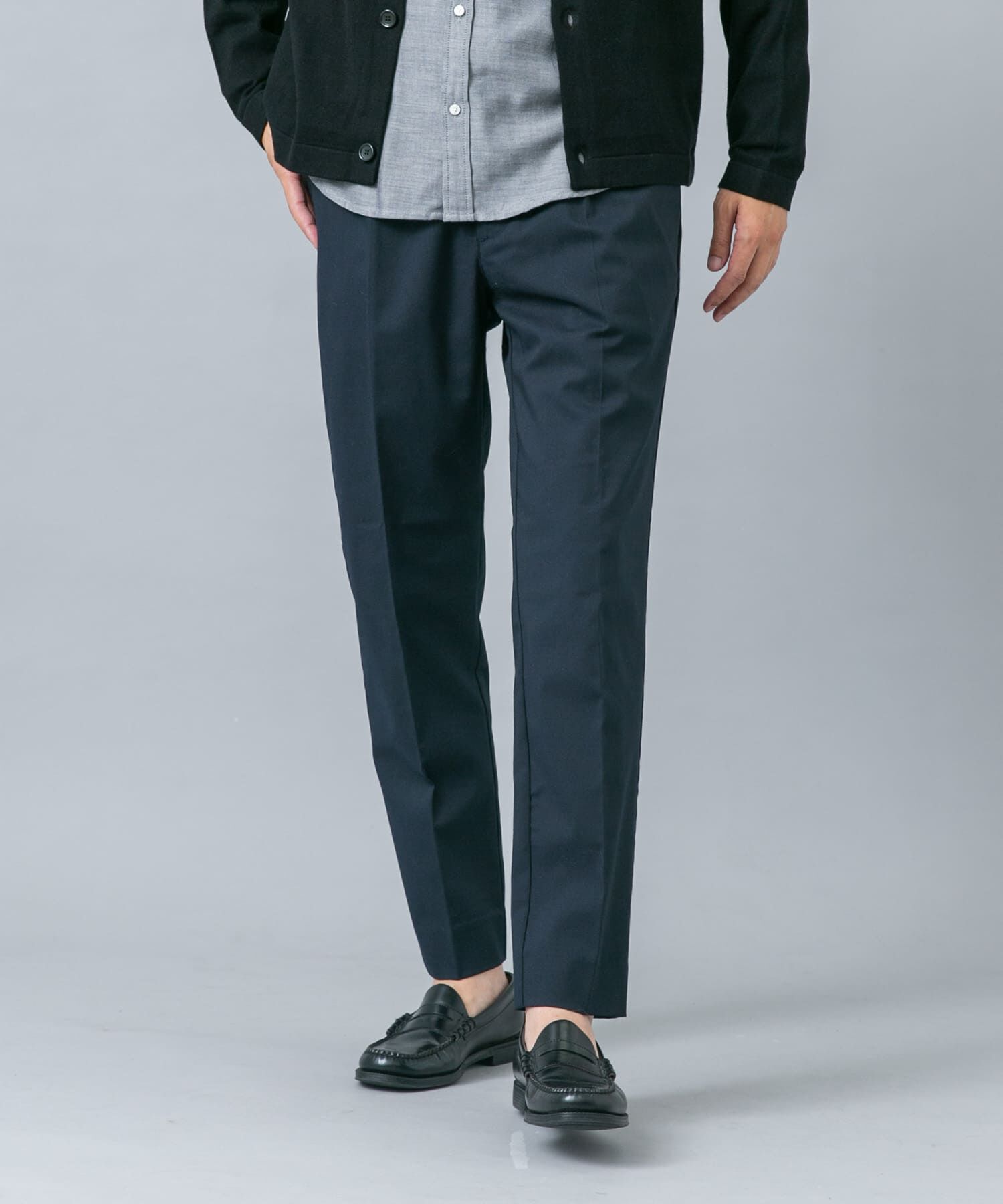 URBAN RESEARCH ROSSO「『セットアップ対応/防シワ』ストレッチウールテーパードスラックス」|その他|ネイビー