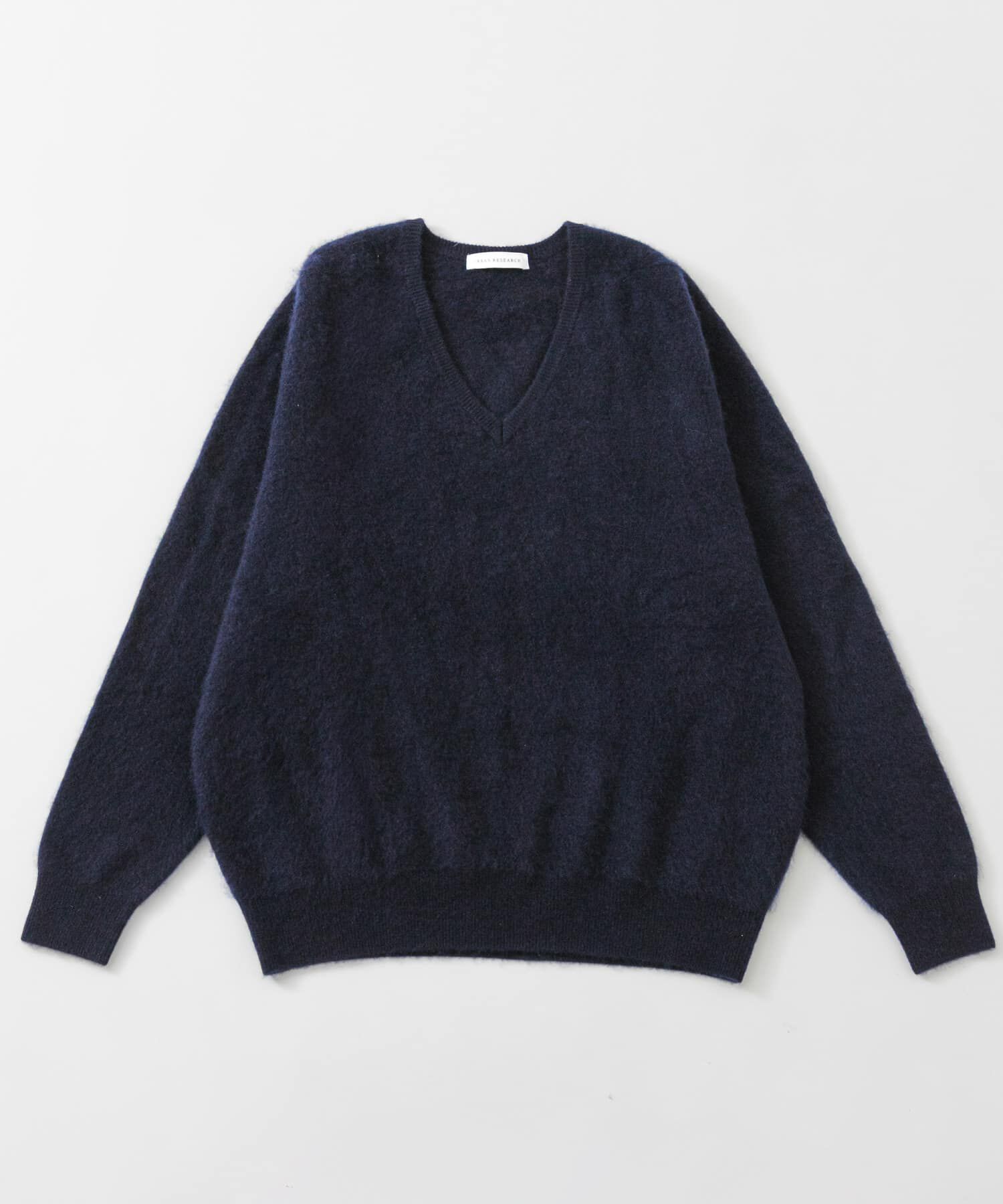 URBAN RESEARCH「FUR WOOL V-NECK KNIT」|ニット・セーター|ネイビー
