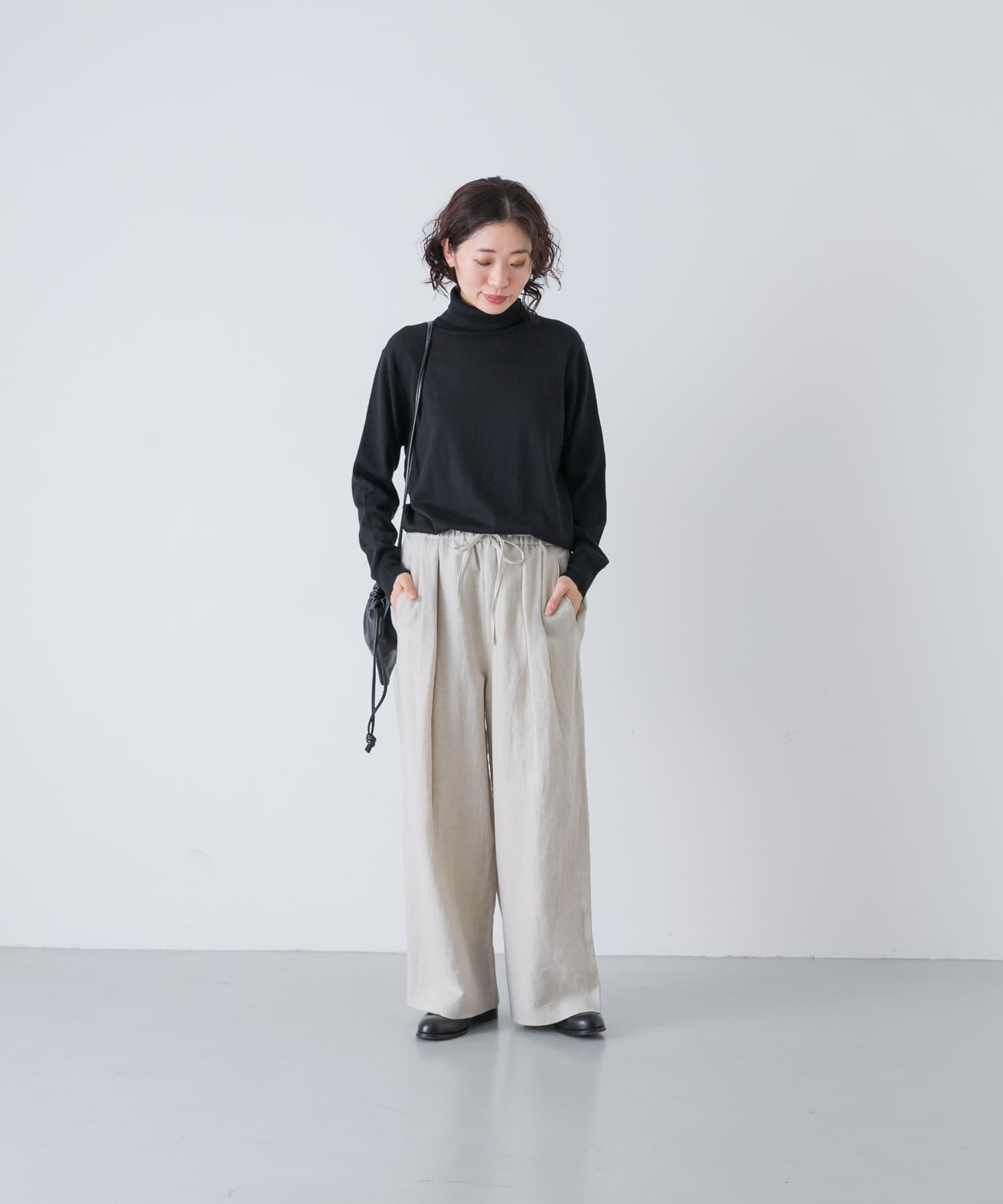 かぐれ「ウールリネンコードベルトパンツ」|その他|