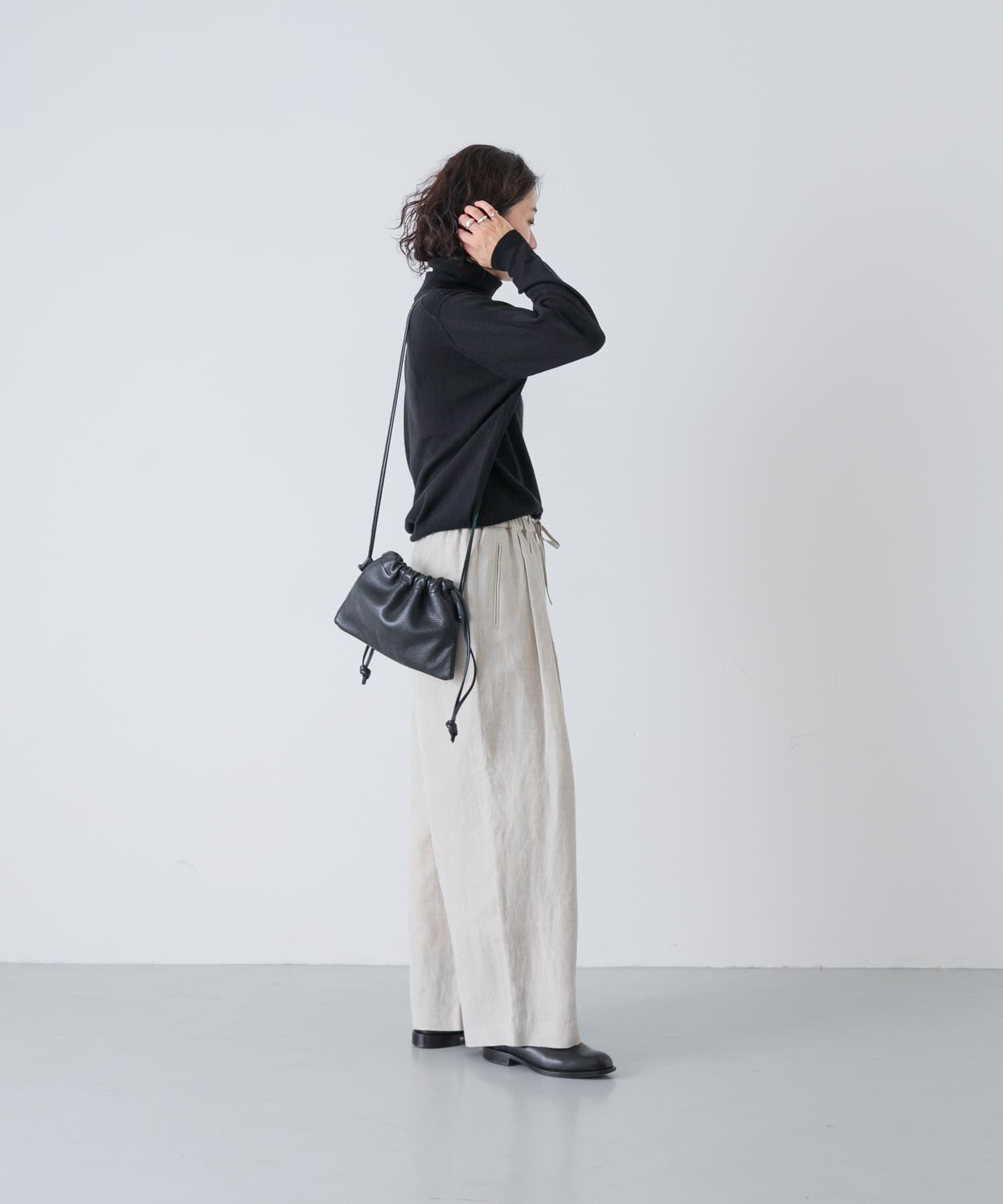 かぐれ「ウールリネンコードベルトパンツ」|その他|