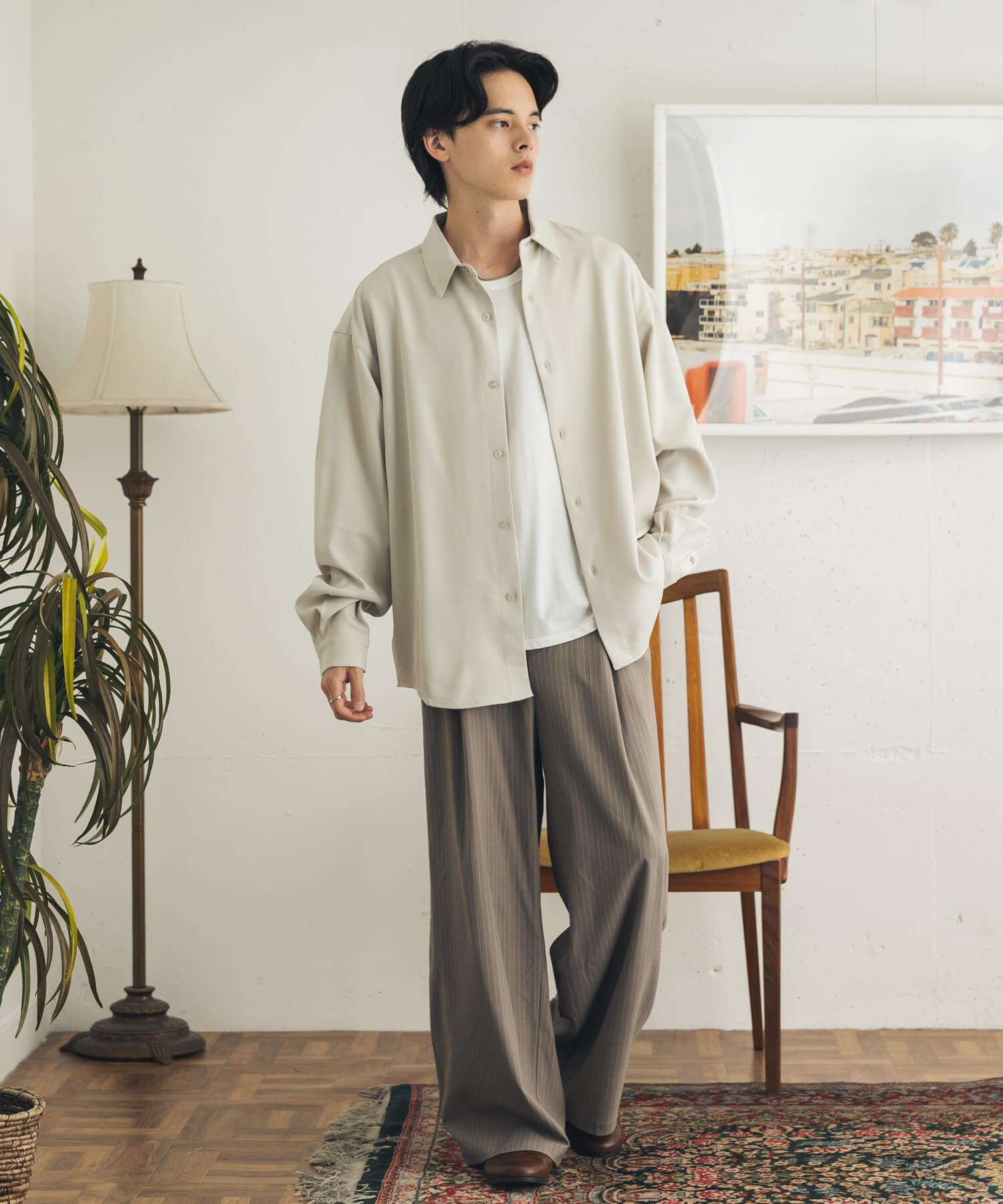 SENSE OF PLACE by URBAN RESEARCH「『イージーケア/速乾』ウールライクレギュラーカラーシャツ」|シャツ・ブラウス|