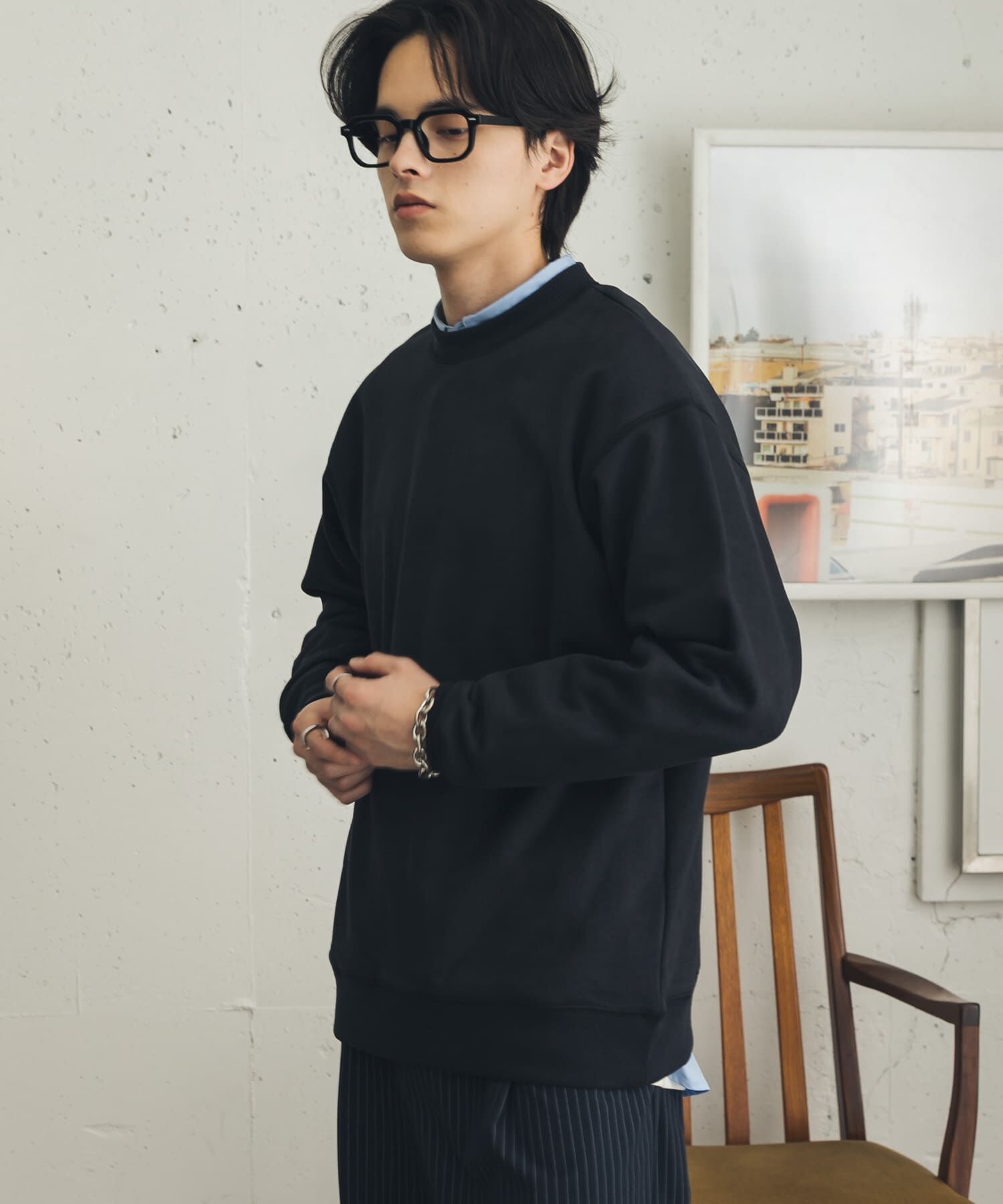 SENSE OF PLACE by URBAN RESEARCH「フェイクスエードクルーネックスウェット」|スウェット・ジャージ|