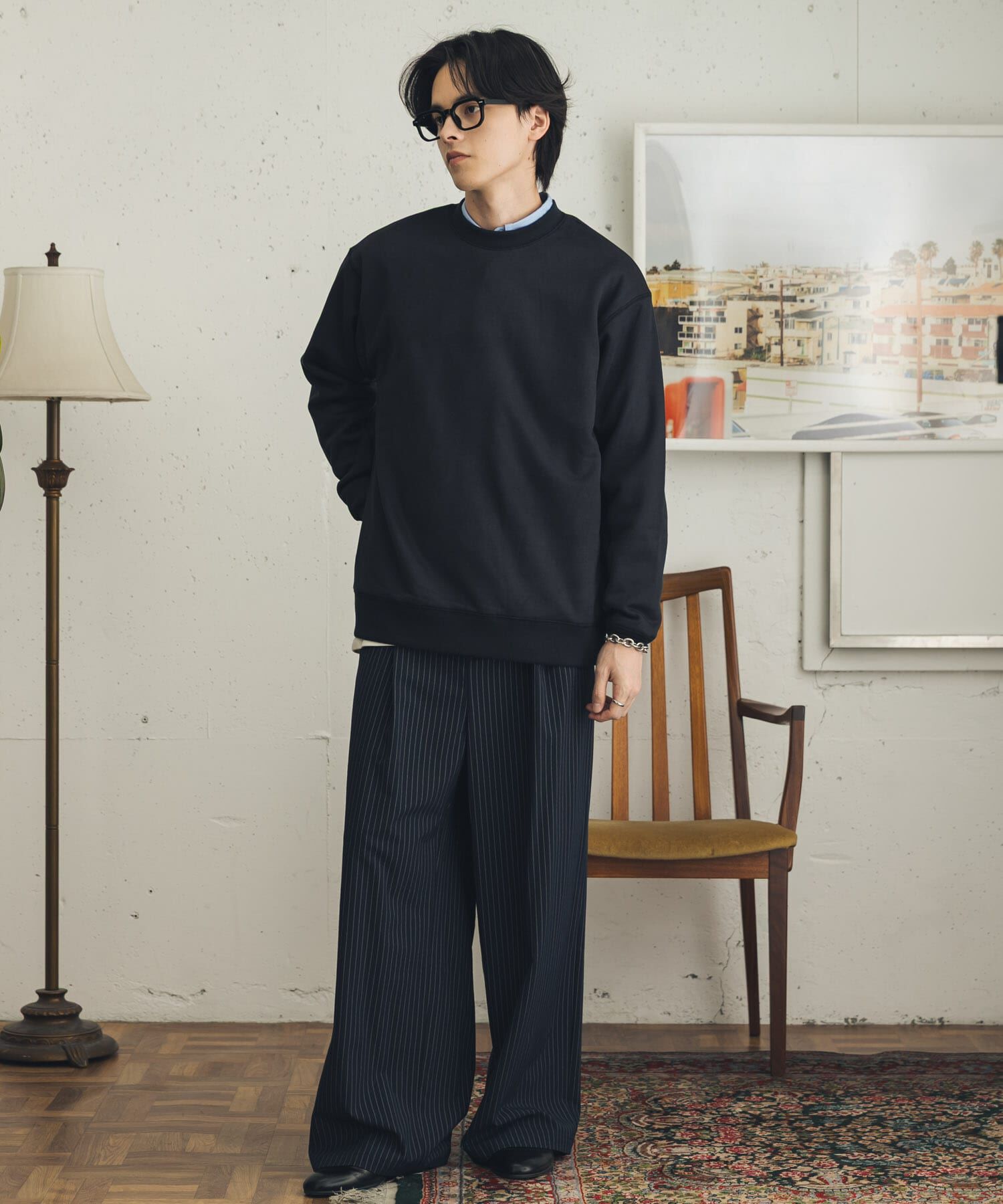 SENSE OF PLACE by URBAN RESEARCH「フェイクスエードクルーネックスウェット」|スウェット・ジャージ|