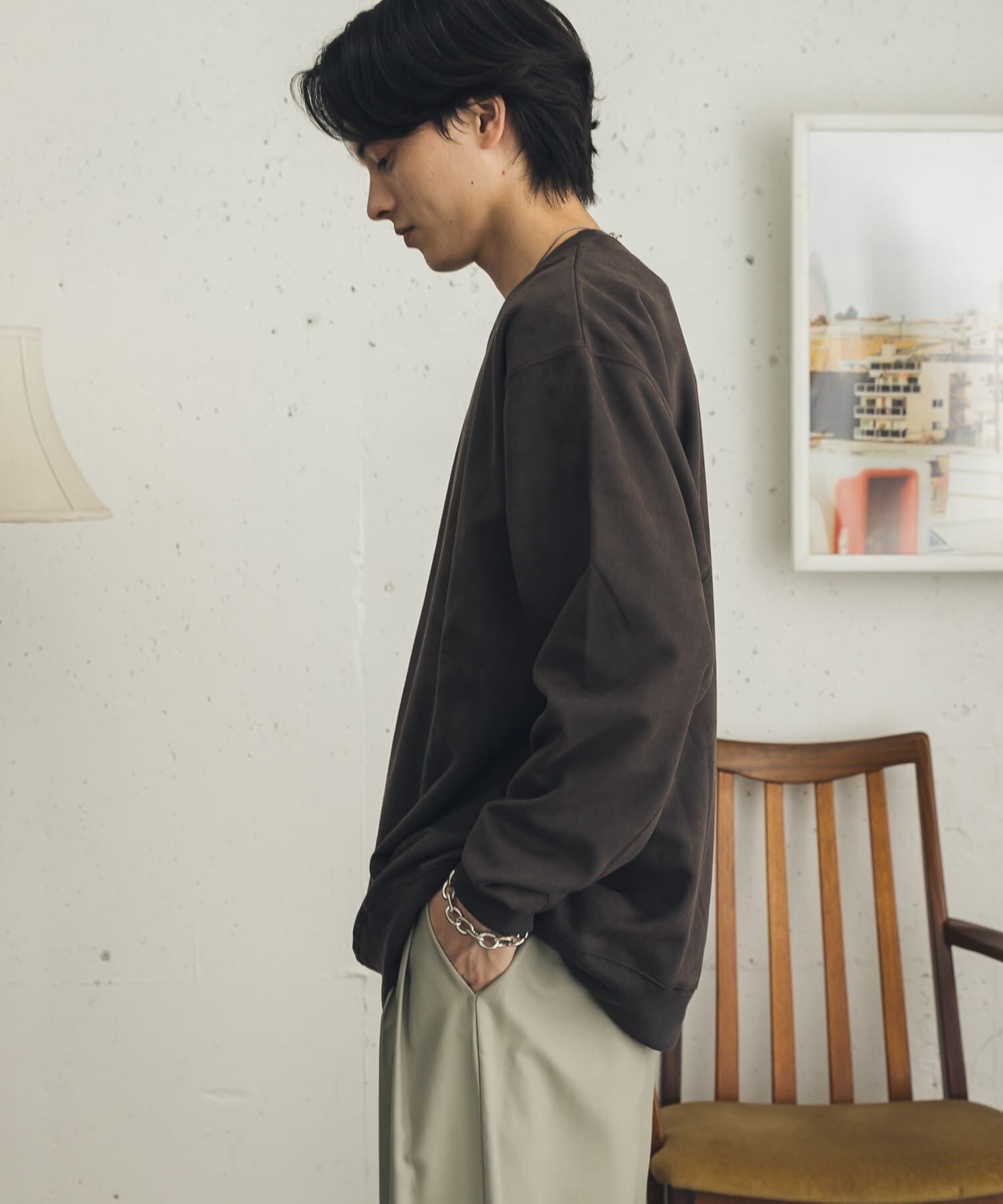 SENSE OF PLACE by URBAN RESEARCH「フェイクスエードクルーネックスウェット」|スウェット・ジャージ|