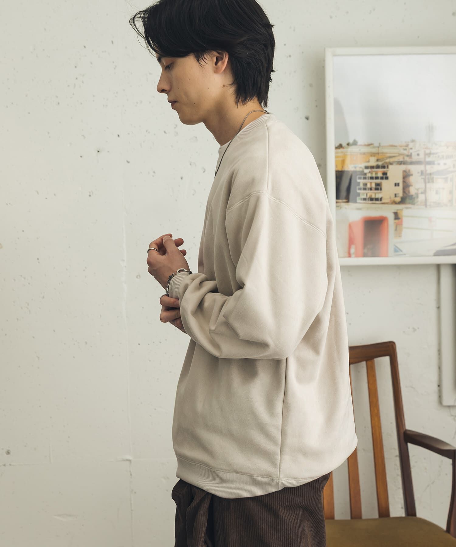 SENSE OF PLACE by URBAN RESEARCH「フェイクスエードクルーネックスウェット」|スウェット・ジャージ|