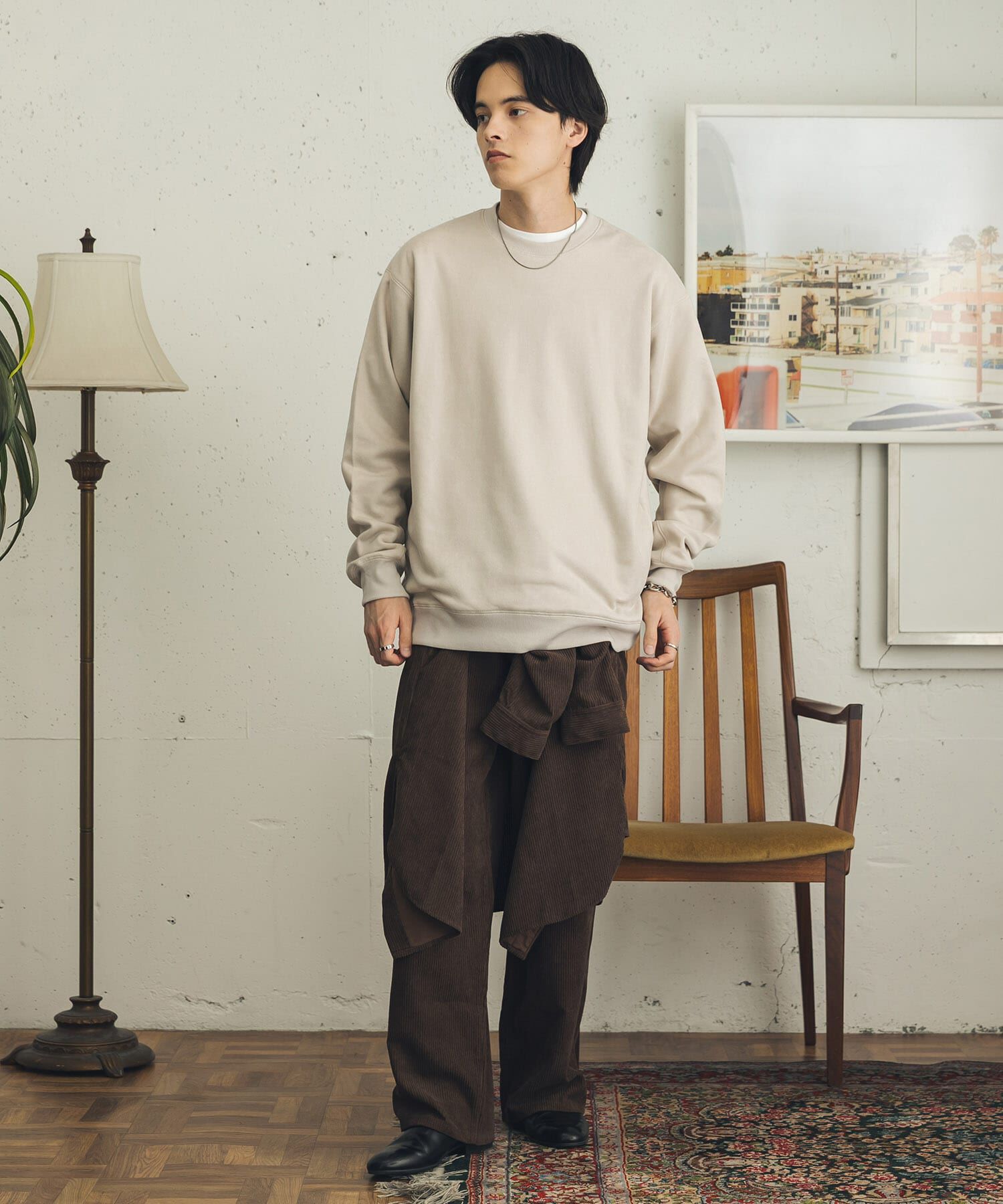 SENSE OF PLACE by URBAN RESEARCH「フェイクスエードクルーネックスウェット」|スウェット・ジャージ|