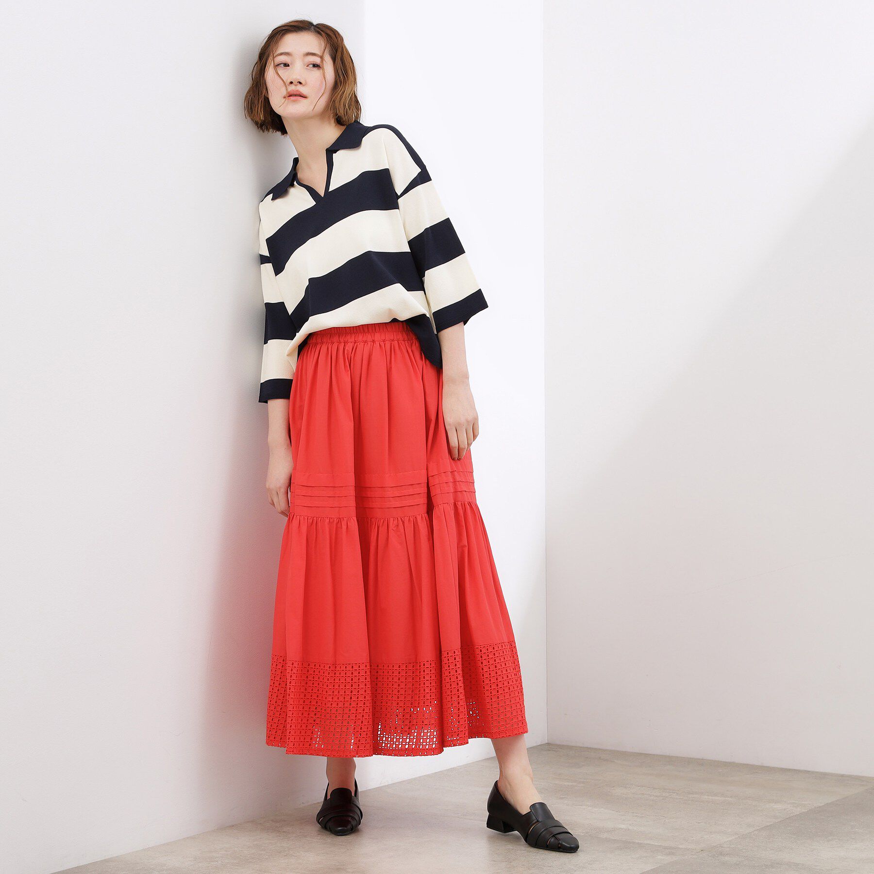 grove「【UVカット】ラガークロップドプルオーバー」|ニット・セーター|