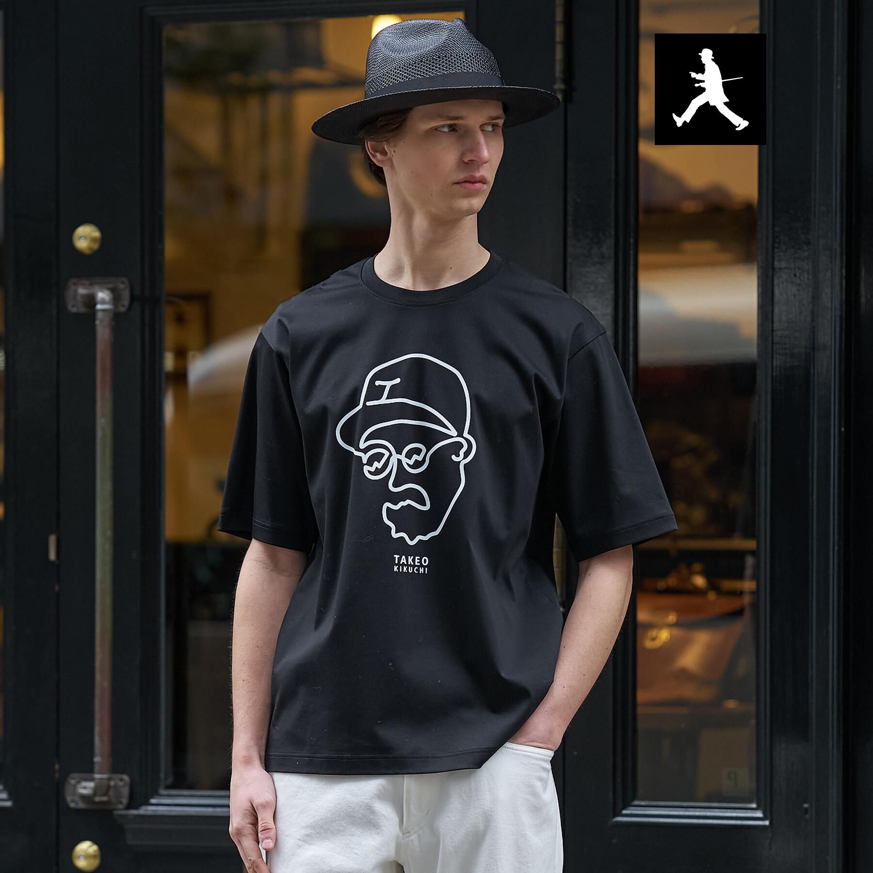 TAKEO KIKUCHI「【BOWLER HAT LABEL】アイスクリアコットン ワンストローク 半袖Tシャツ」|Tシャツ・カットソー|ブラック(019)