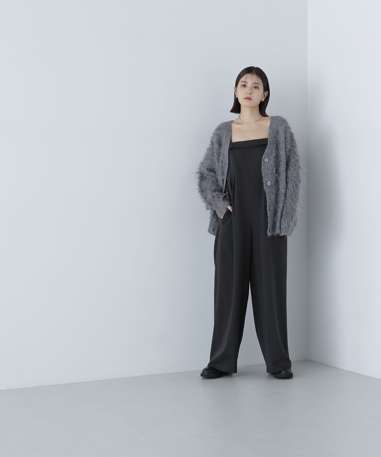  「Vネック起毛コーディガン　24AW」|ニット・セーター|