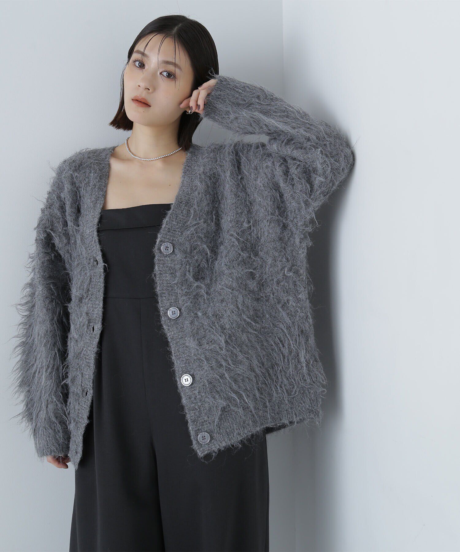  「Vネック起毛コーディガン　24AW」|ニット・セーター|