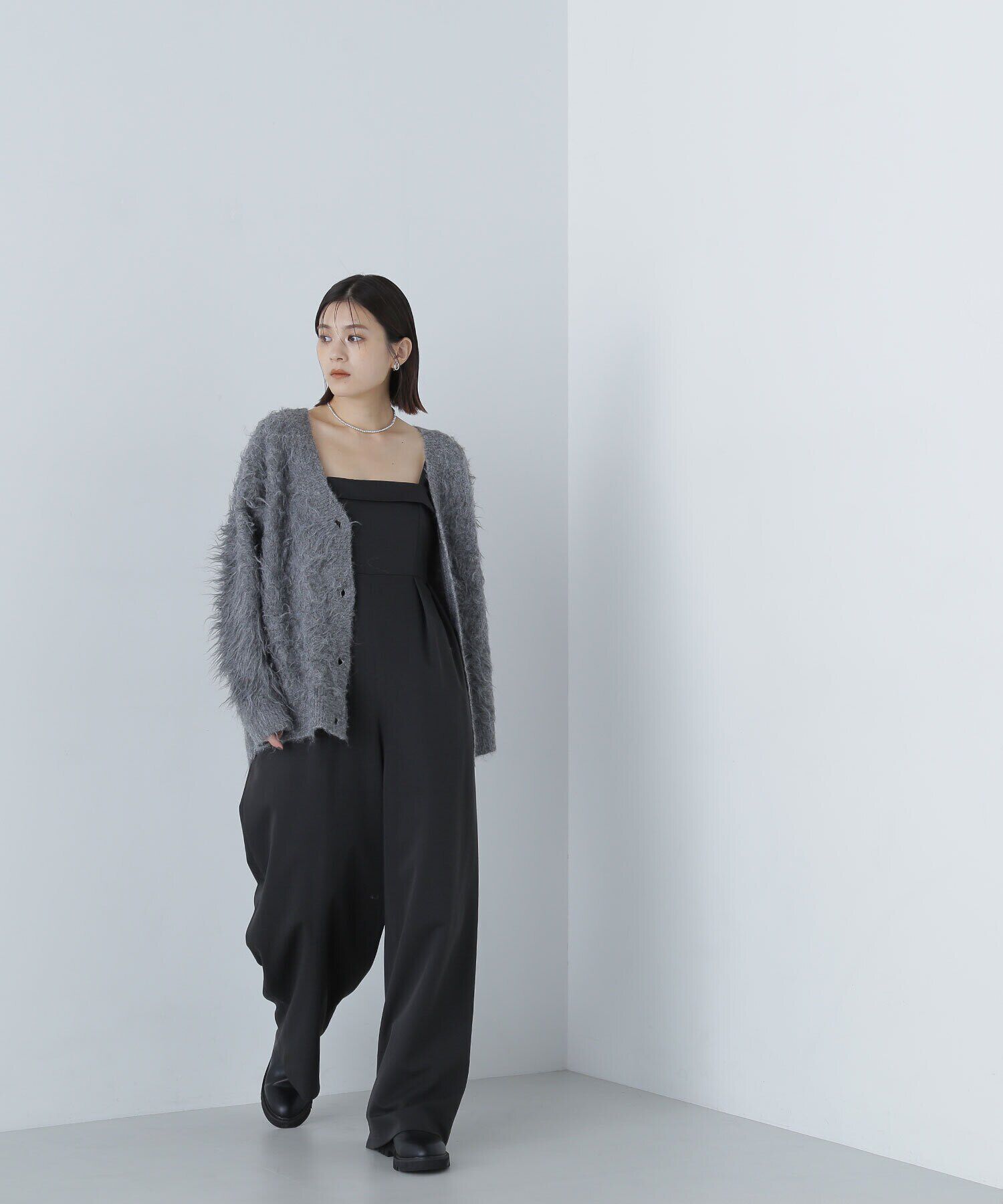  「Vネック起毛コーディガン　24AW」|ニット・セーター|