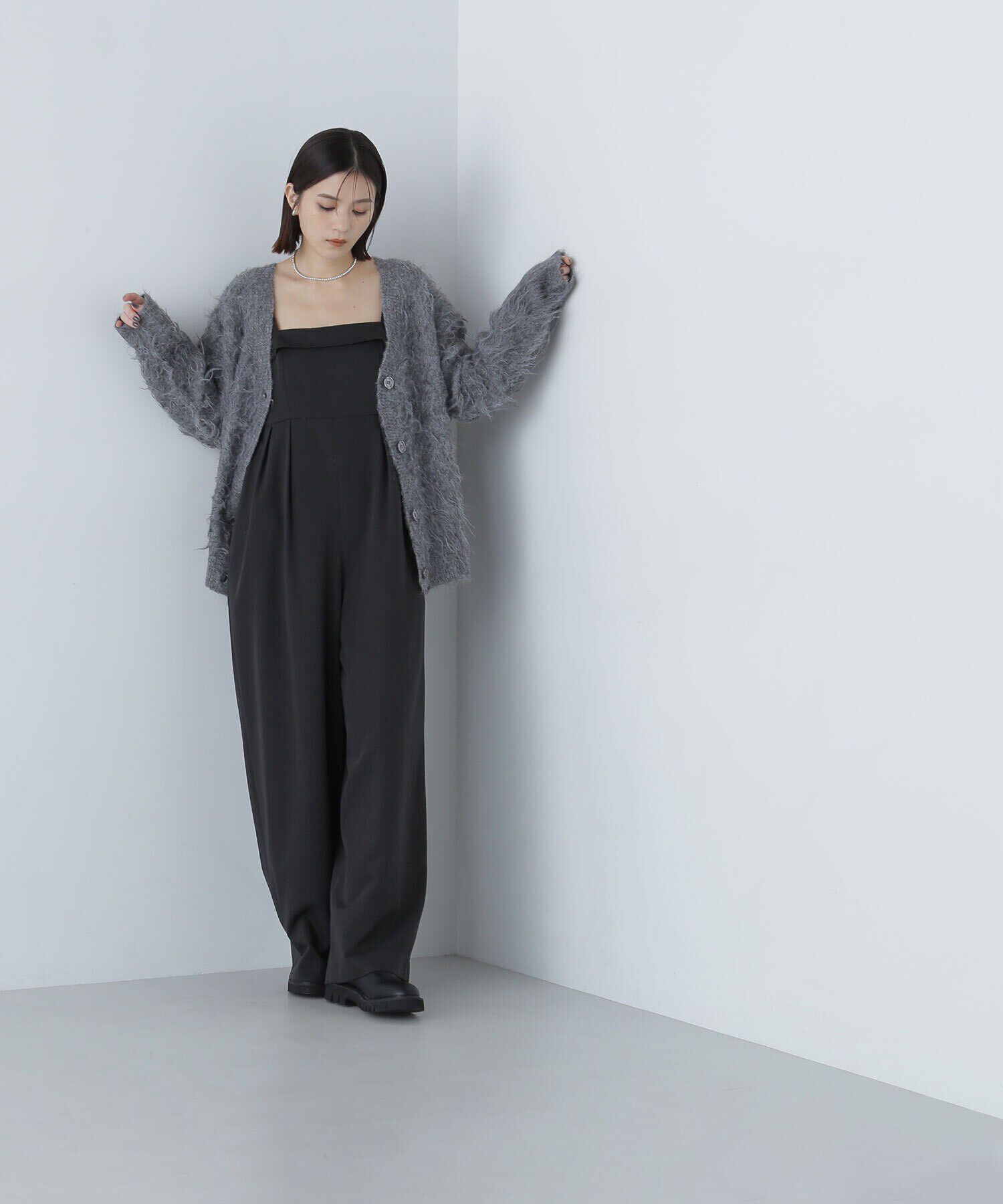  「Vネック起毛コーディガン　24AW」|ニット・セーター|