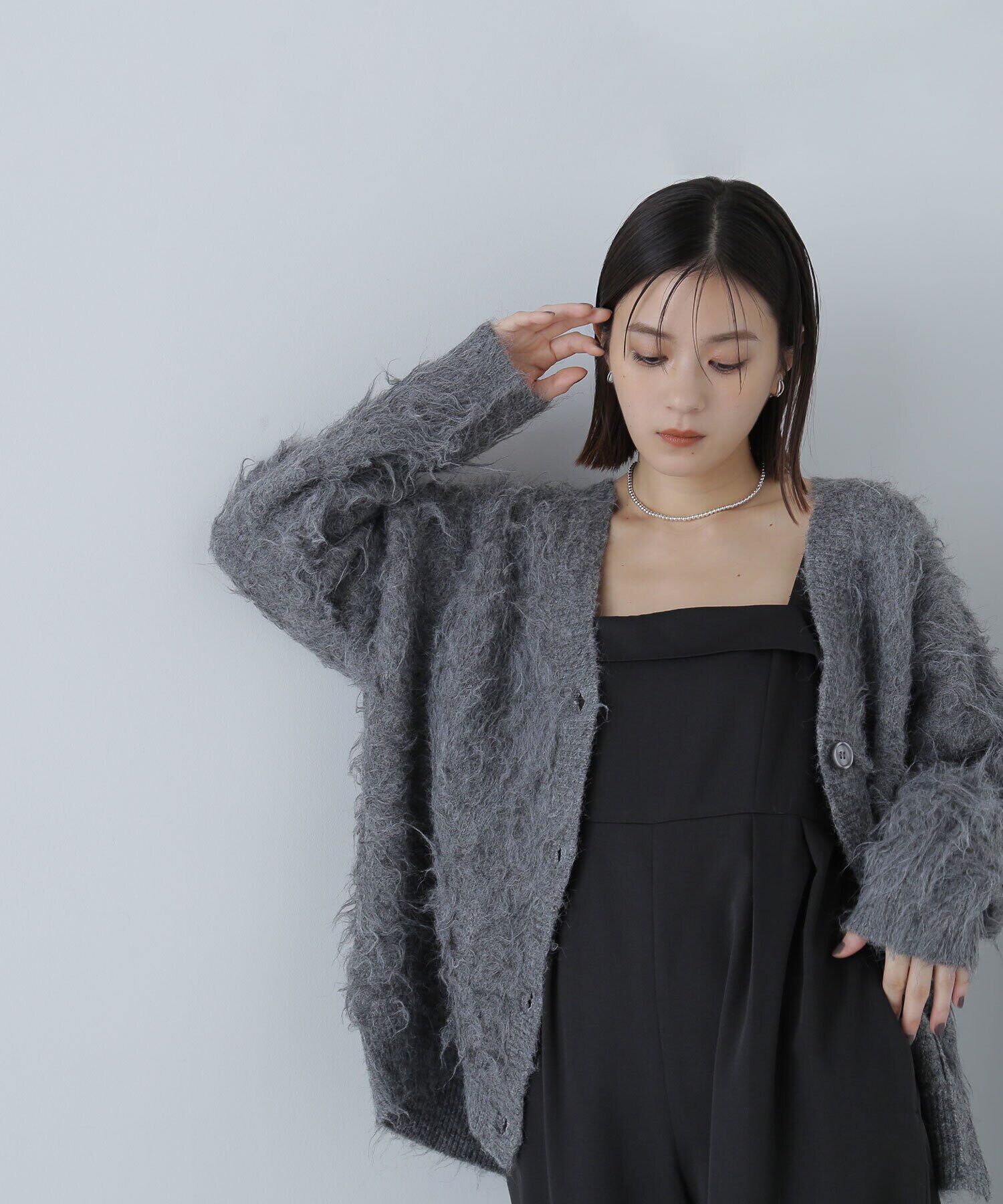  「Vネック起毛コーディガン　24AW」|ニット・セーター|