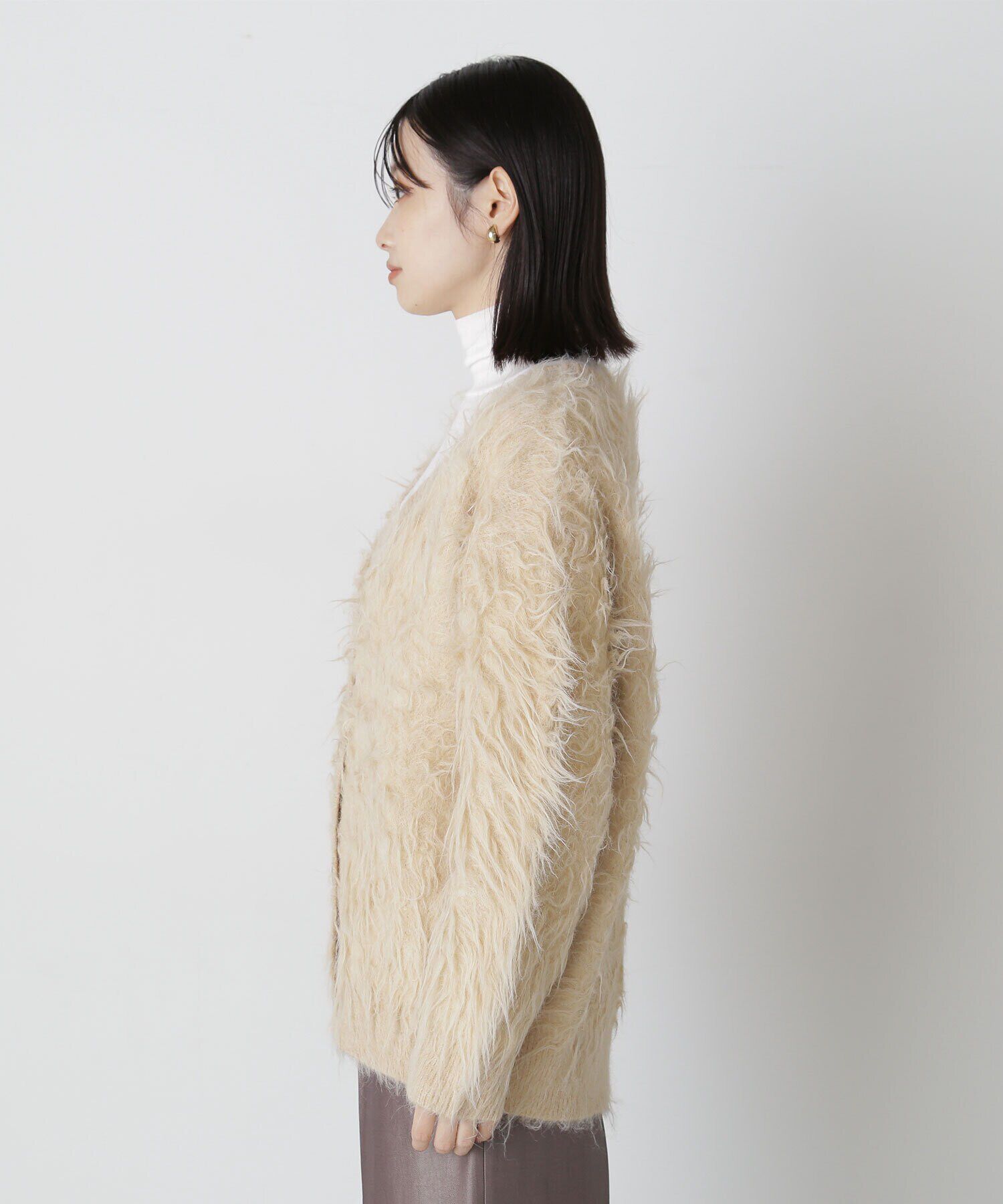  「Vネック起毛コーディガン　24AW」|ニット・セーター|