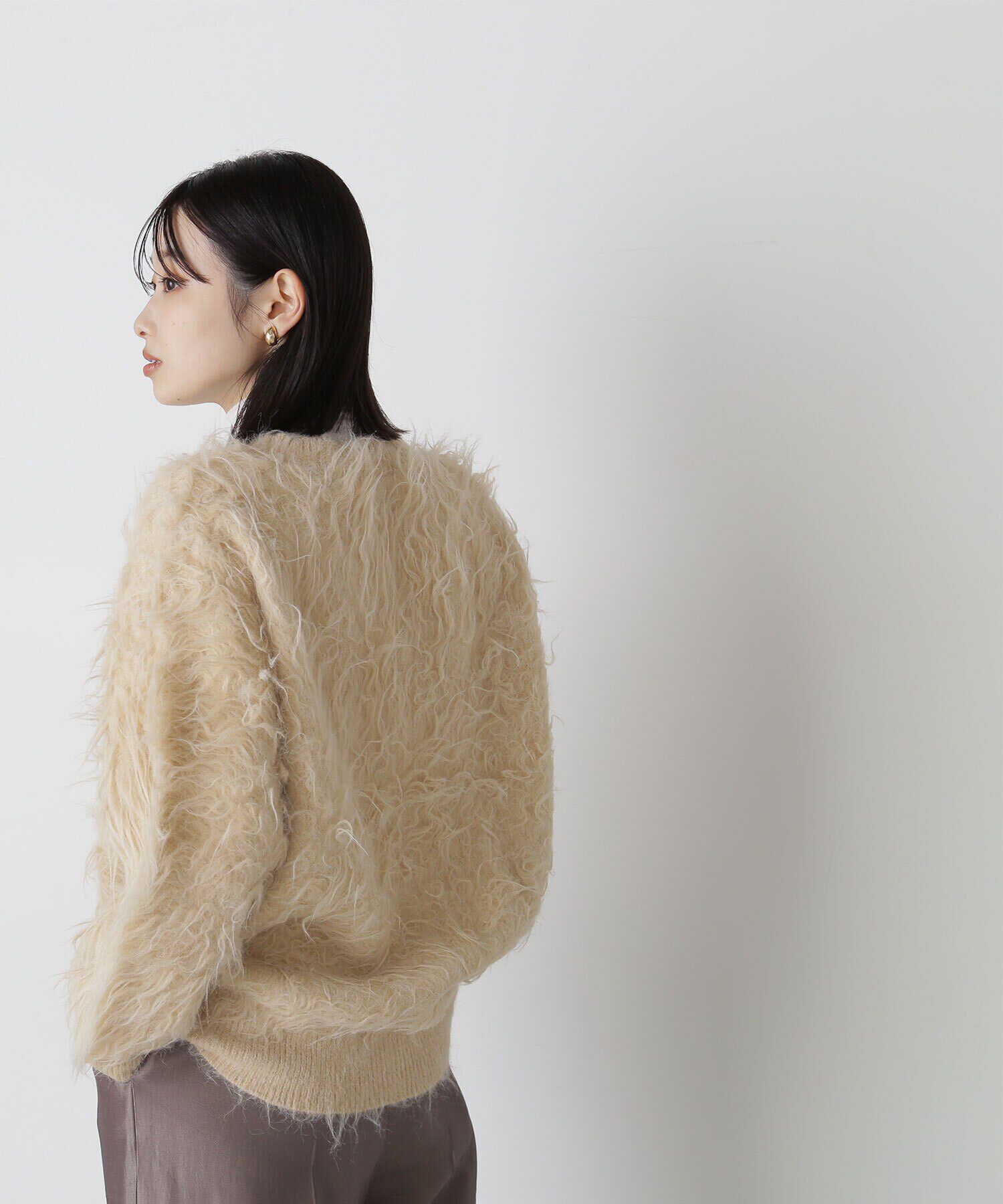  「Vネック起毛コーディガン　24AW」|ニット・セーター|