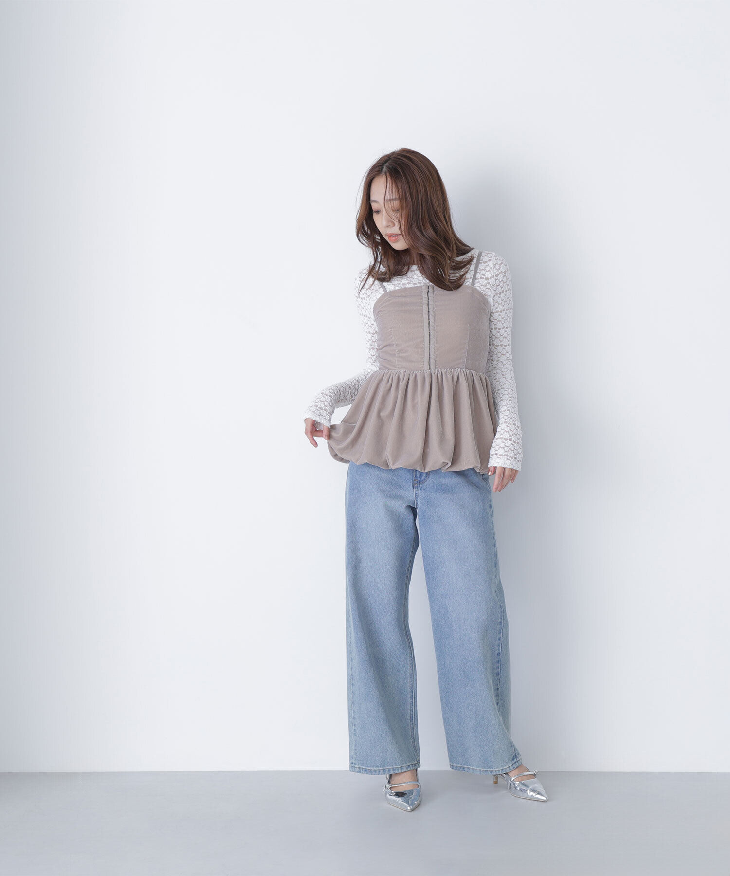  「ストレッチレーストップス」|Tシャツ・カットソー|